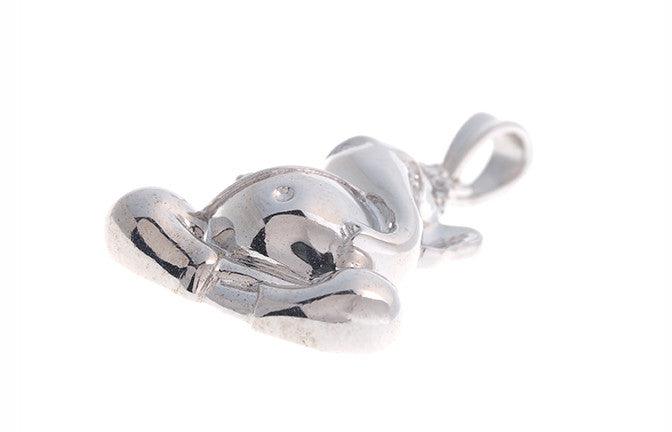 18ct White Gold Cubic Zirconia Ganesh Pendant - Spiritual jewellery - Image 3