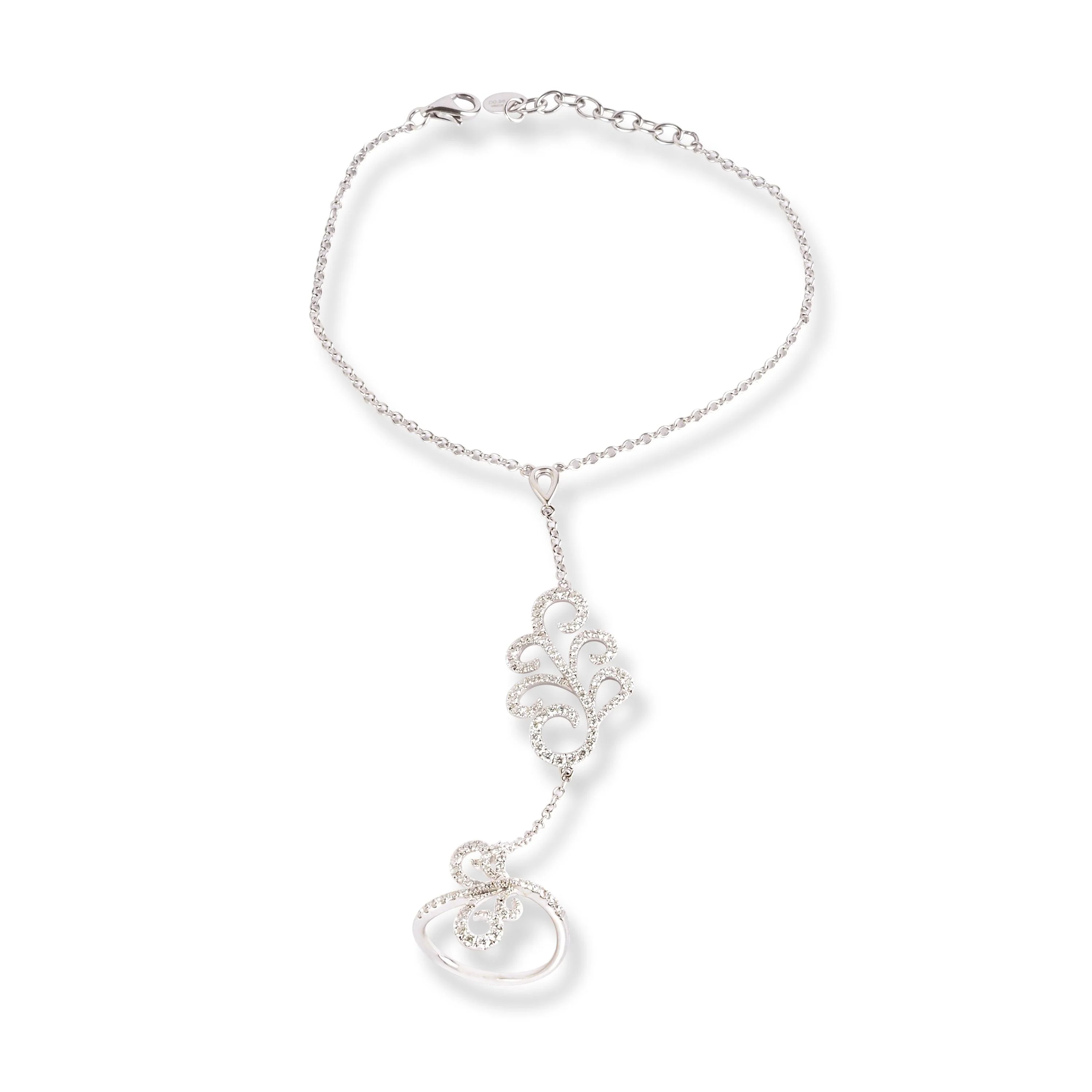 18ct Gold Diamond Poncha with Bracelet & Ring - Diamond Poncha Bracelet Set