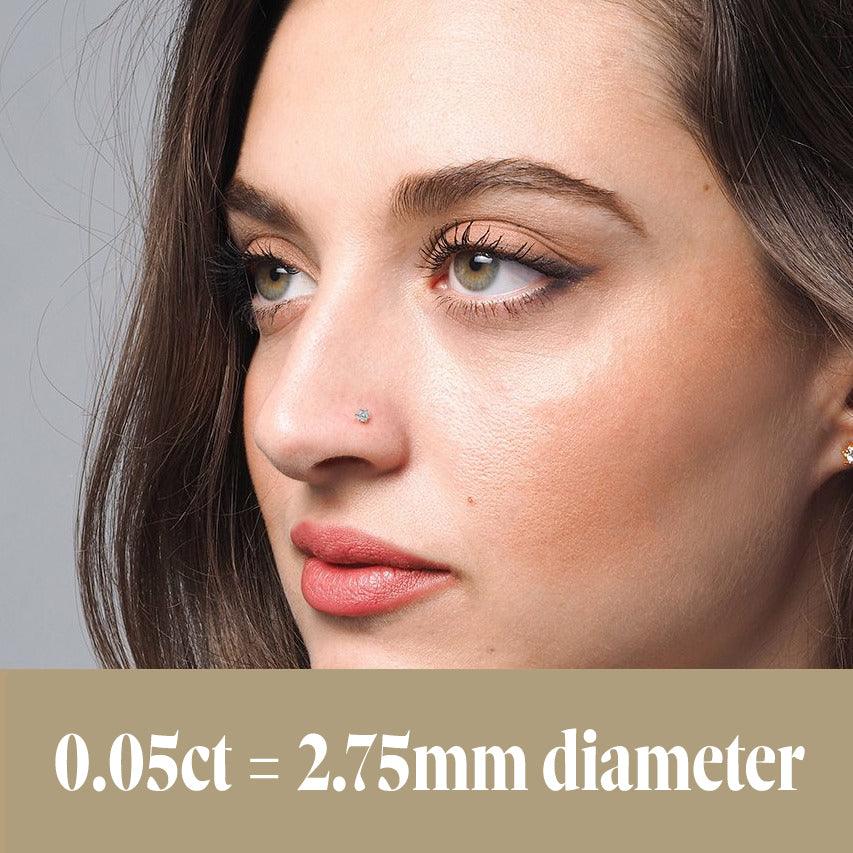 18ct Gold Diamond Screw Back Nose Stud (0.01ct - 0.10ct) - Image 14