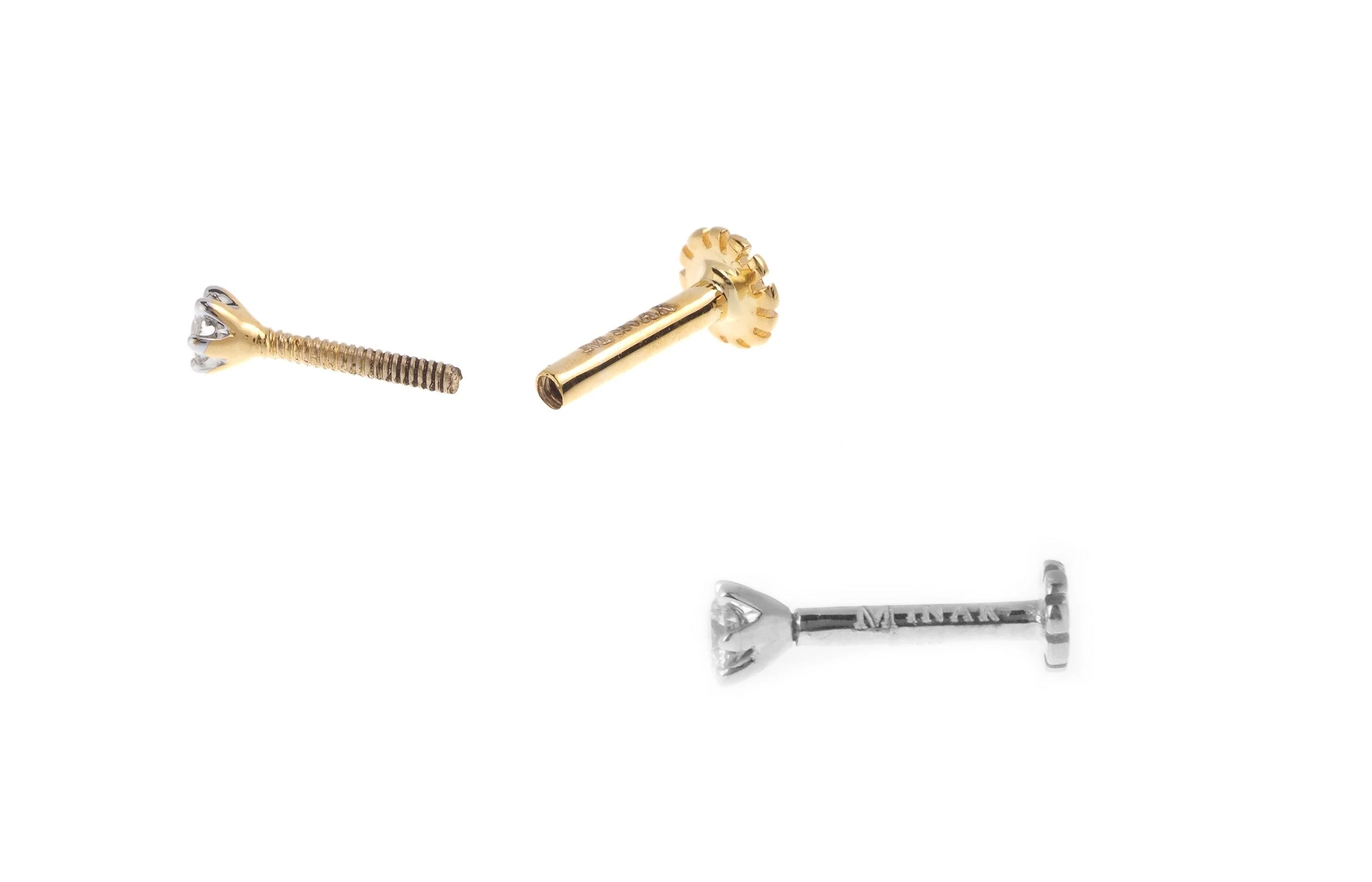 18ct Gold Diamond Screw Back Nose Stud (0.01ct - 0.10ct) - Image 4
