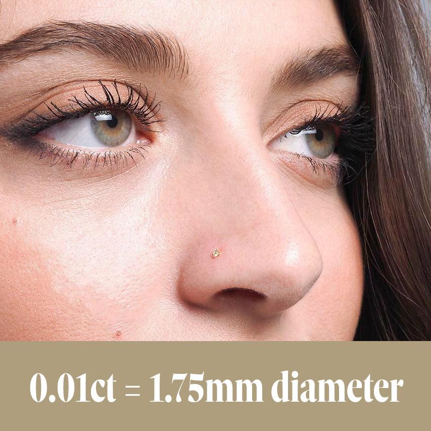 18ct Gold Diamond Screw Back Nose Stud (0.01ct - 0.10ct) - Image 5