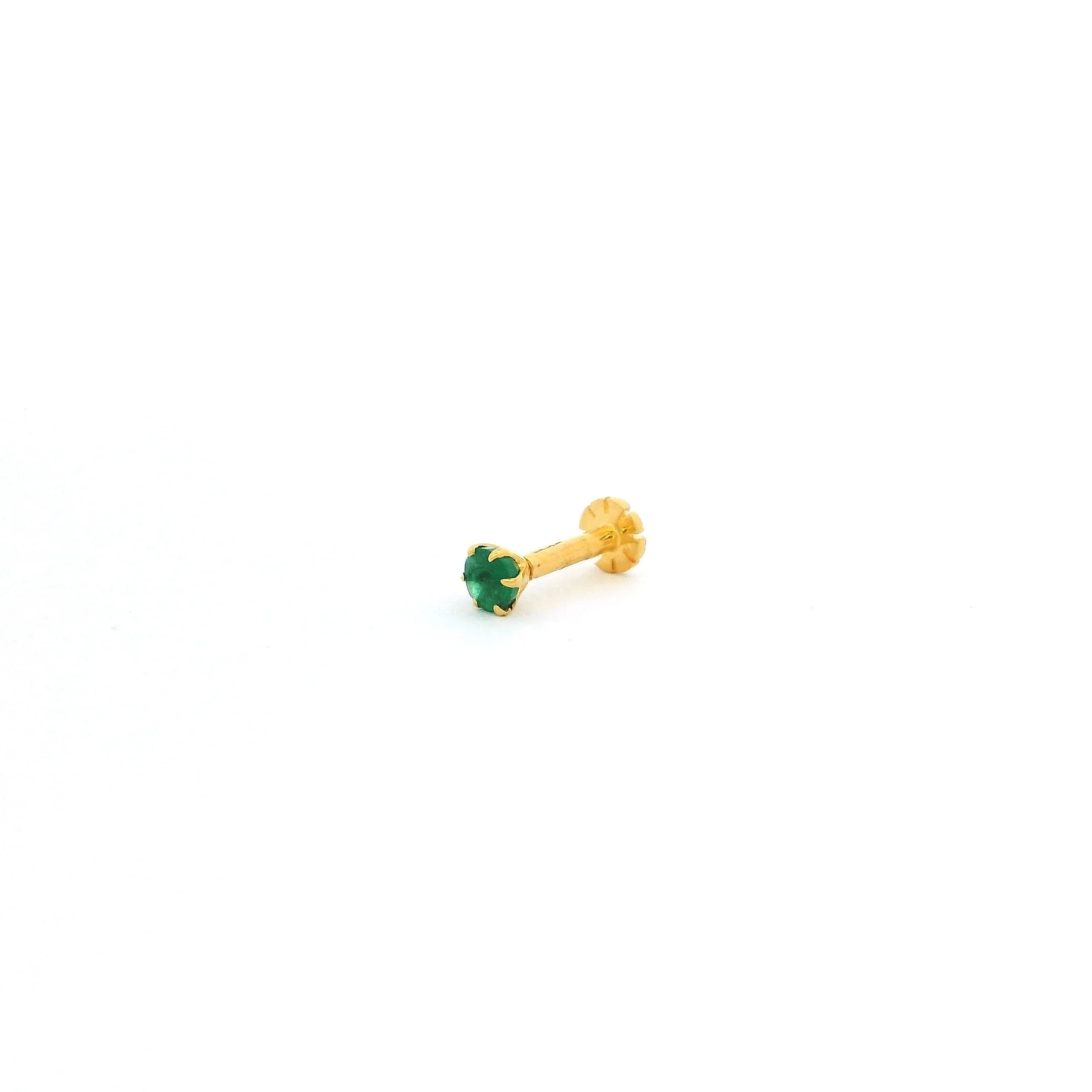 18ct Gold Emerald┋Ruby┋Sapphire Screw Back Nose Stud (0.02ct - 0.40ct) - Image 4