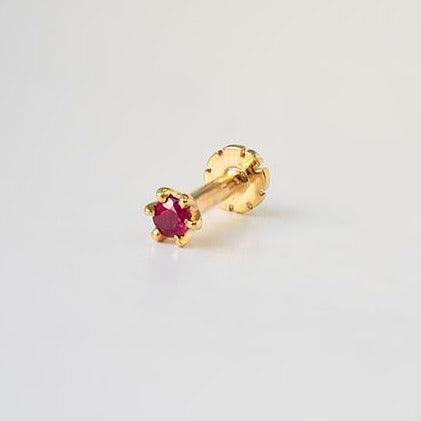 18ct Gold Emerald┋Ruby┋Sapphire Screw Back Nose Stud (0.02ct - 0.40ct) - Image 7