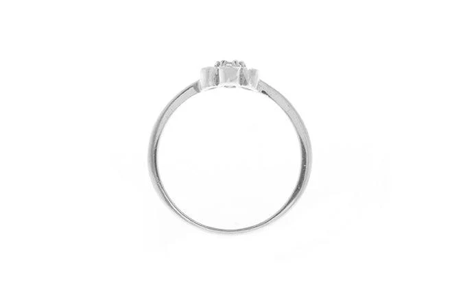 18ct White Gold Cubic Zirconia Dress Ring (2.5g) LR-2487 - Image 5