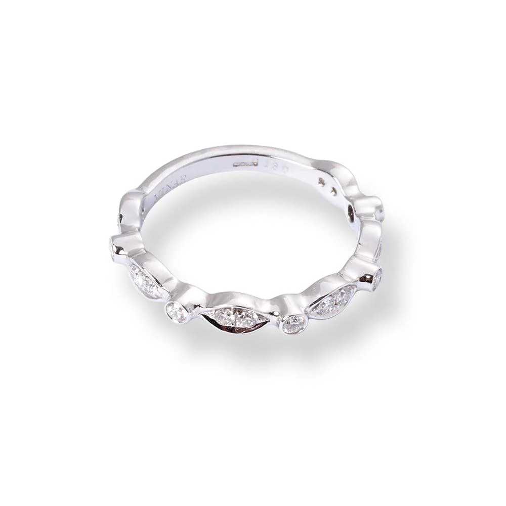 18ct White Gold Diamond Rub-over Set Eternity Ring - MCS3109 - Image 2