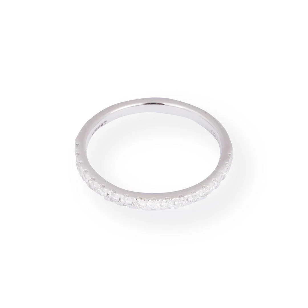 18ct White Gold Diamond Half-Eternity Band LR-5815 - Image 2