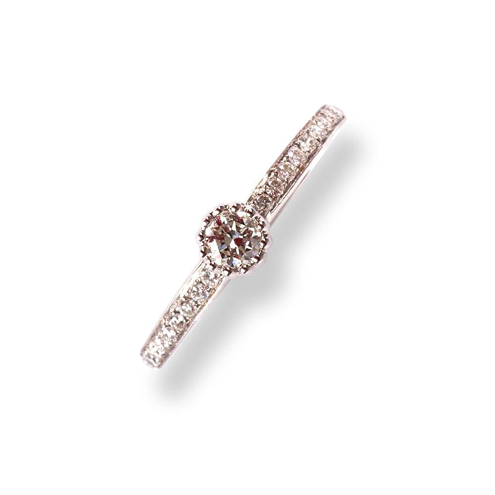 18ct White Gold Diamond Ring | Size K½ - Image 2