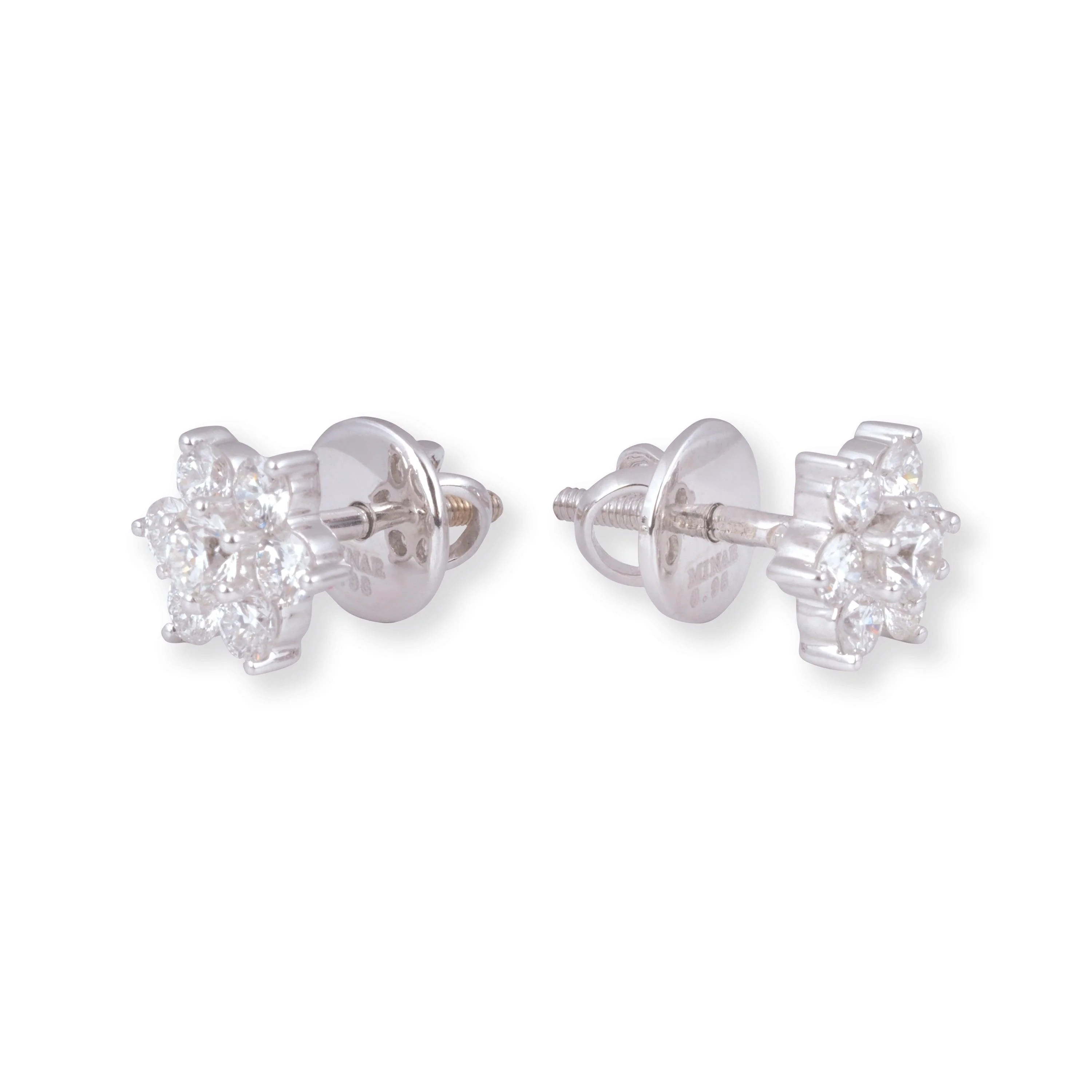 18ct Gold Diamond Star Earrings | Secure Screw Back Design - Image 4