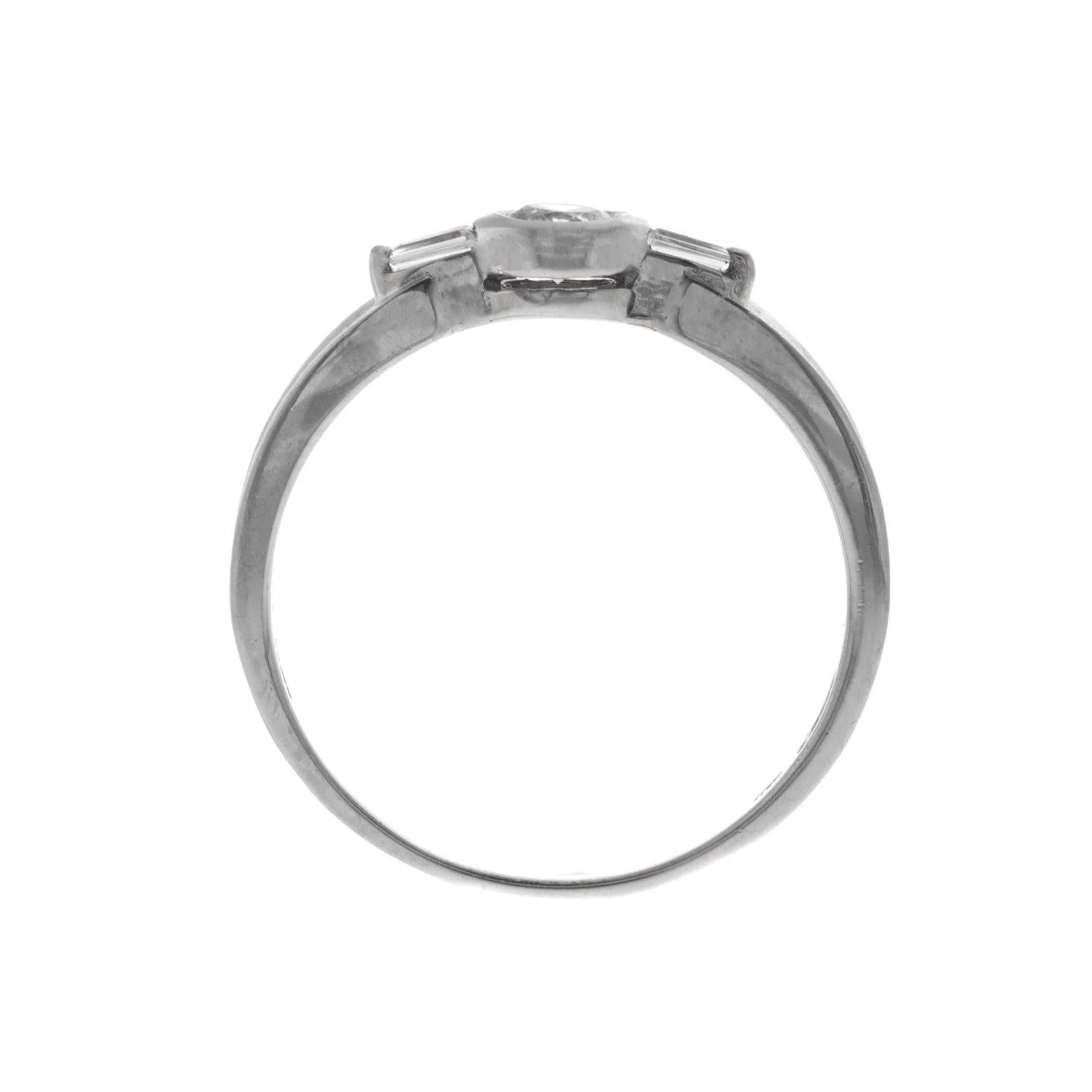 18ct White Gold Cubic Zirconia Dress Ring LR-2362 - Image 5