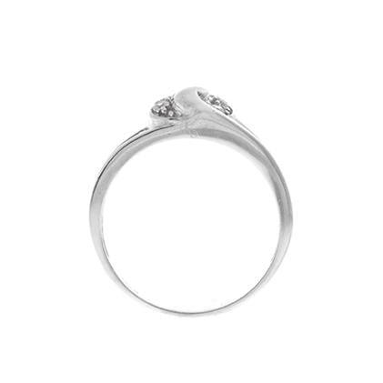 18ct White Gold Dress Ring set with Cubic Zirconias | Size K½ - Image 5