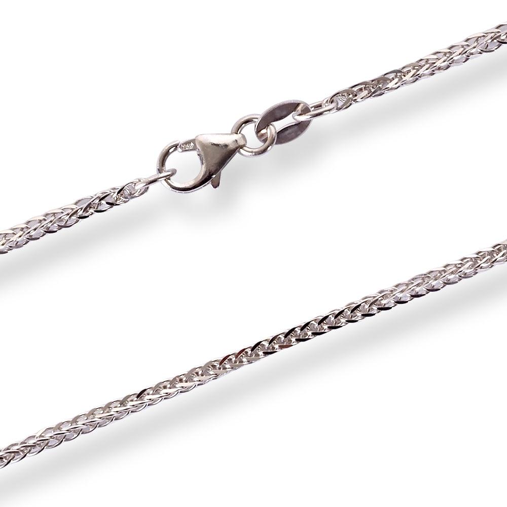 18ct White Gold Foxtail Chain with Lobster Clasp - Secure & Elegant - Image 3