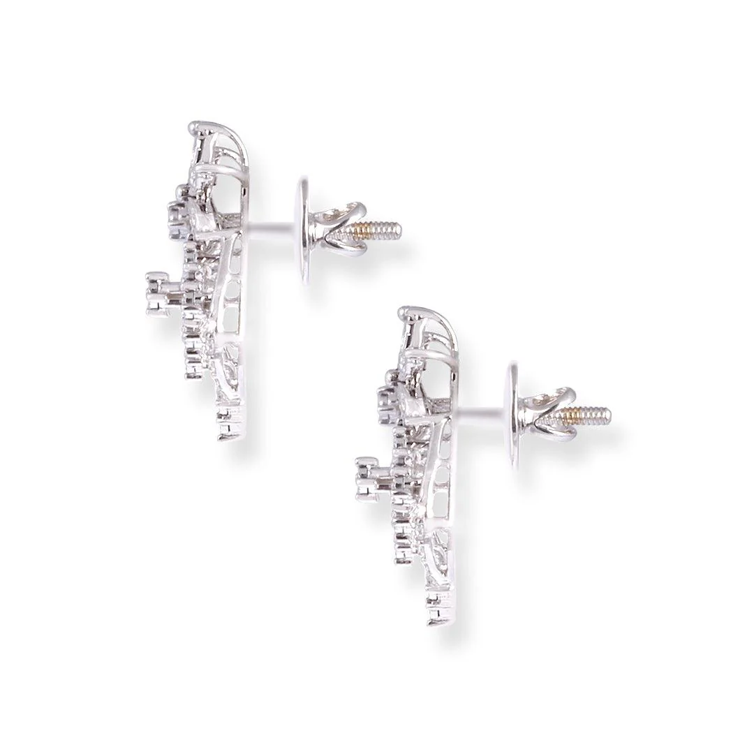 18ct White Gold Pendant & Earrings Set with Diamond Detailing – Elegant Women’s Jewellery - Image 4