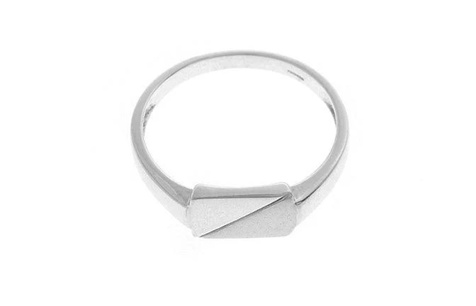 18ct White Gold Signet Ring | Size U½ - Image 4