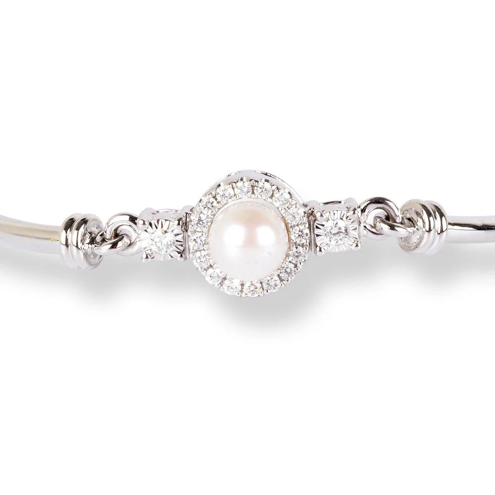18ct Gold Diamond & Cultured Pearl Children's Bracelet MCS3613/MCS3671 - Image 5