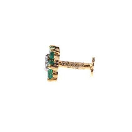 18ct Gold Diamond and Emerald / Sapphire / Ruby / Amethyst / Turquoise Screw Back Nose Stud - Image 6