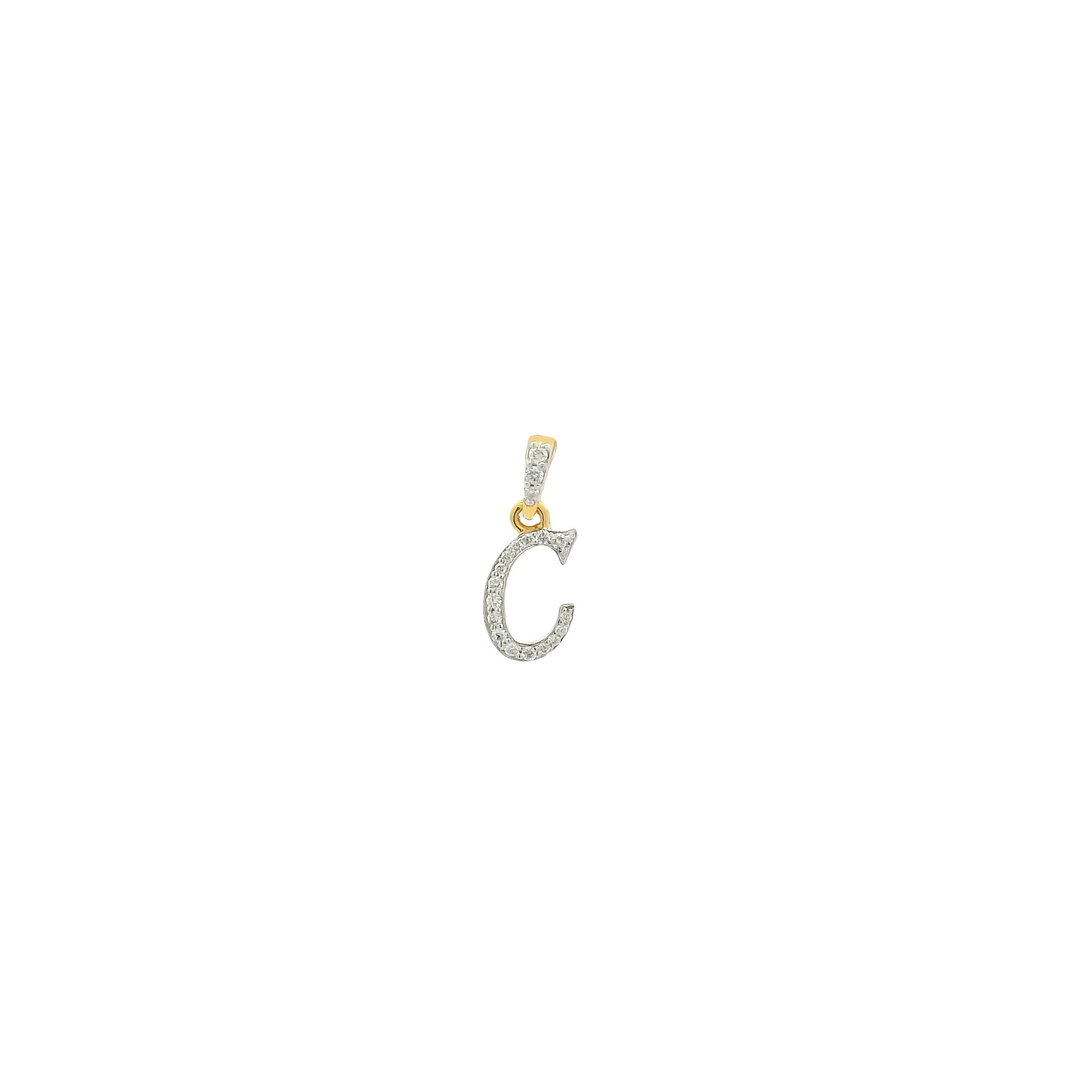 18ct Yellow Gold Diamond Letter Pendant – Stylish Personalised Initial Jewellery - Image 3
