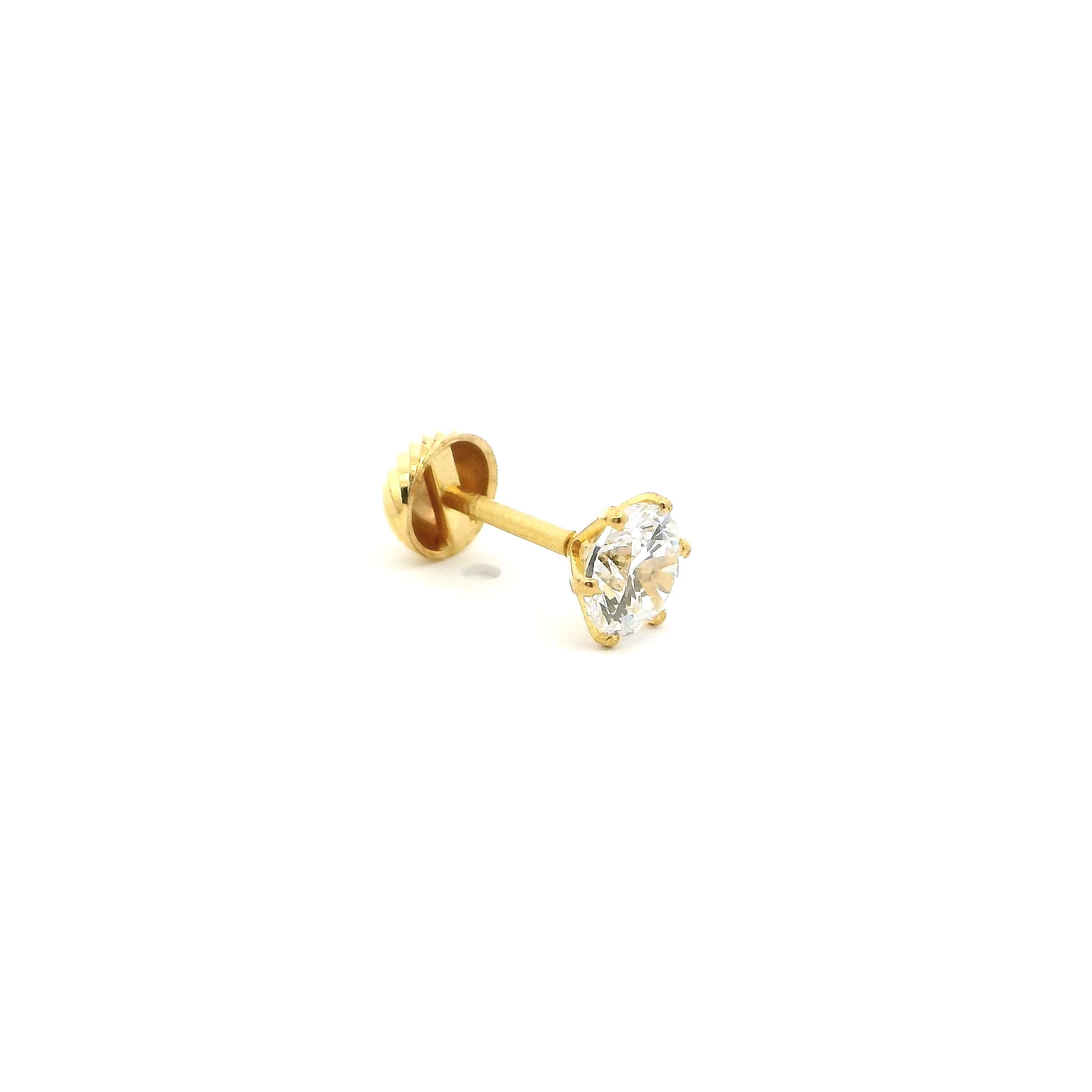 18ct Yellow Gold Double-Sided Screw Back Labret Stud - Image 2
