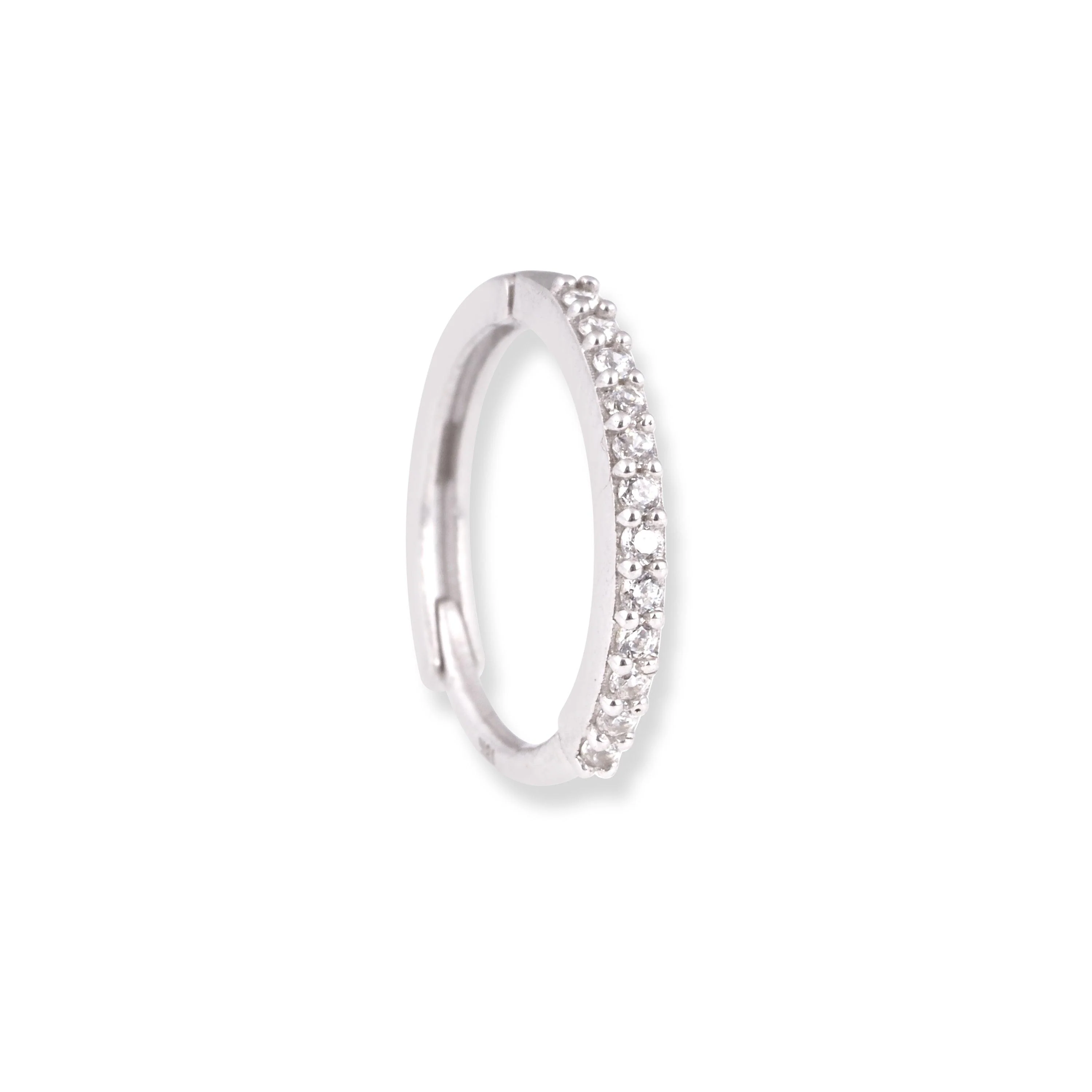 18ct Yellow / White Gold Nose Ring With Cubic Zirconia Stones (6mm-12mm) - Image 38