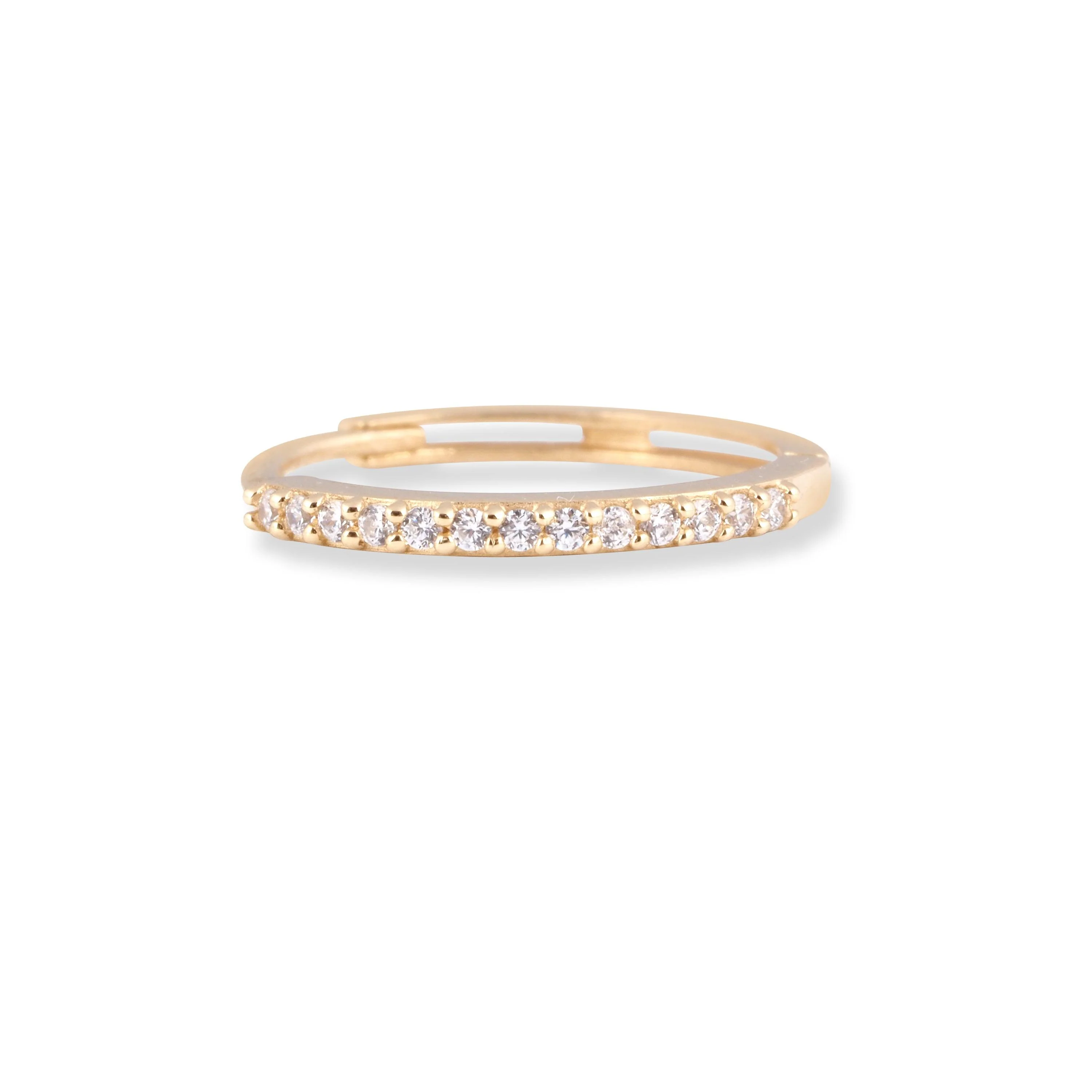 18ct Yellow / White Gold Nose Ring With Cubic Zirconia Stones (6mm-12mm) - Image 45