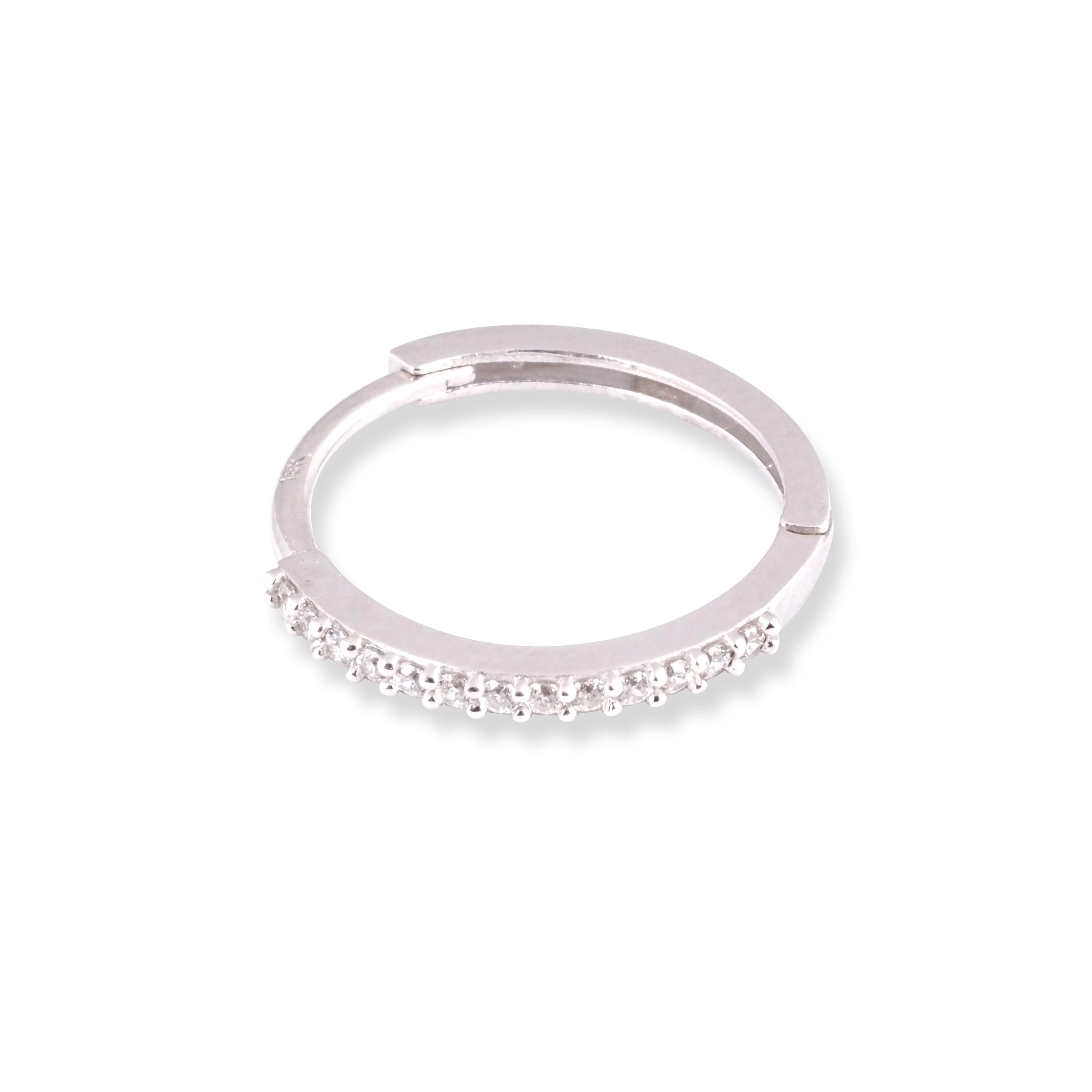 18ct Yellow / White Gold Nose Ring With Cubic Zirconia Stones (6mm-12mm) - Image 47