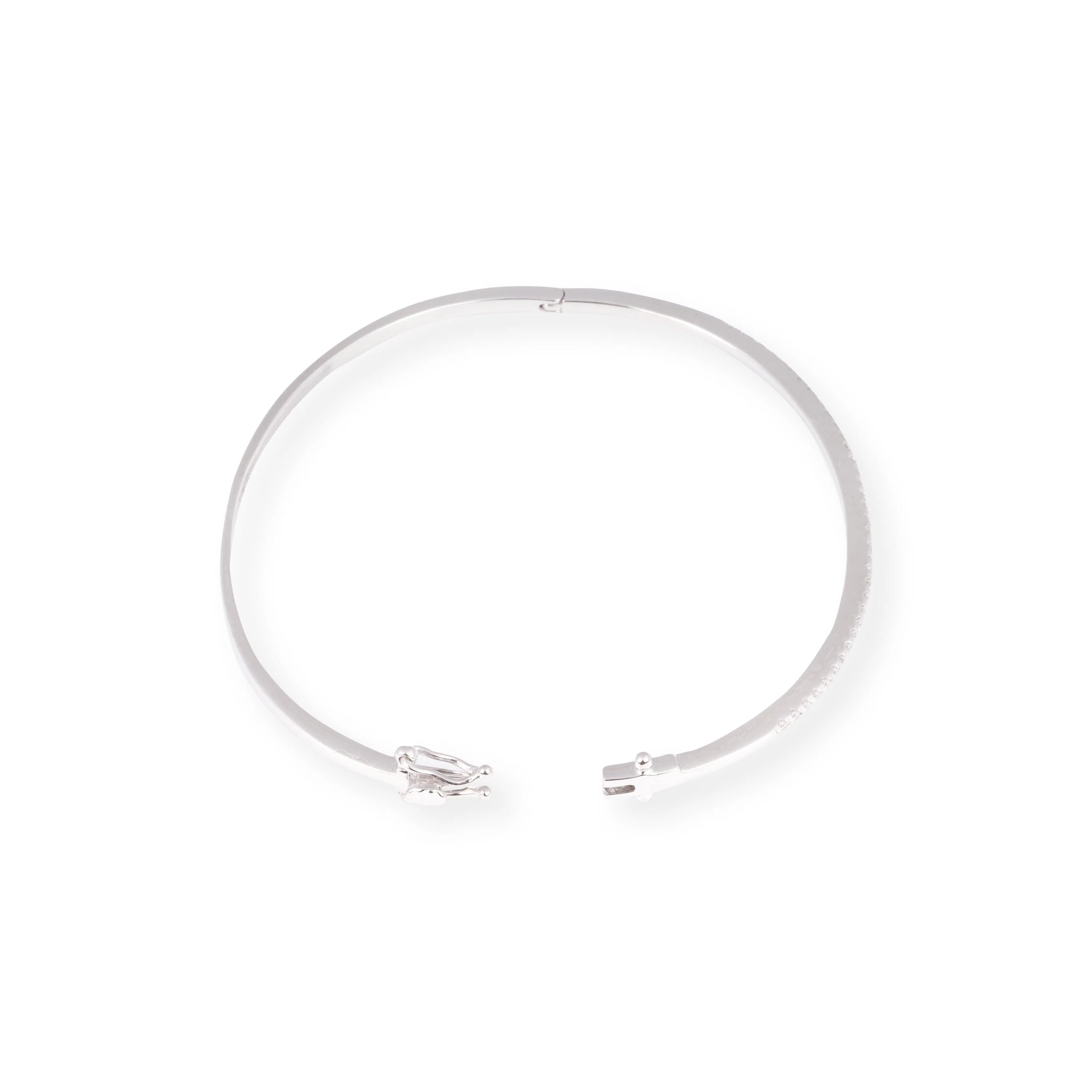 18ct Gold Openable Diamond Bangle in Pavé Setting - Timeless Gold Bangle with Diamonds - Image 4