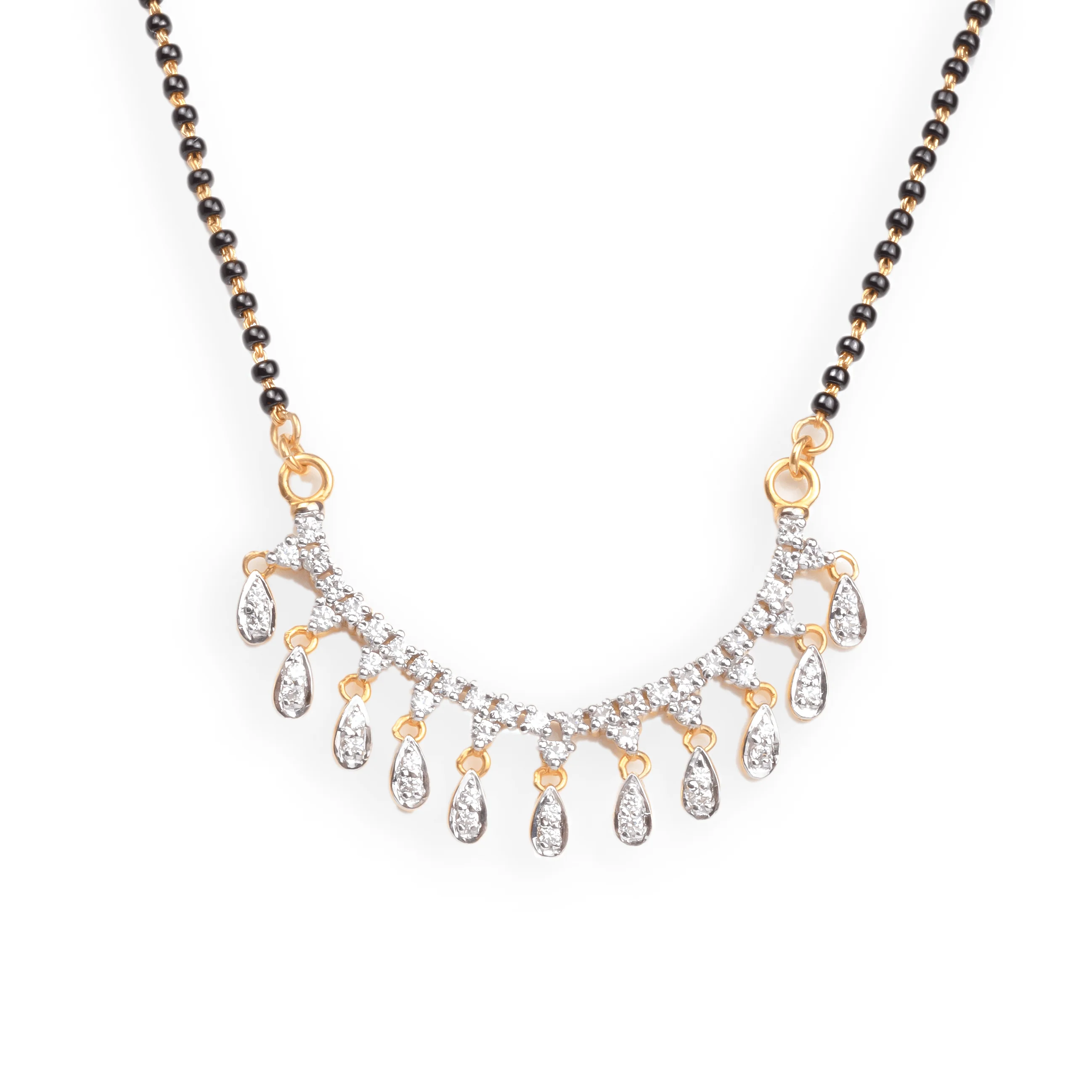 22ct Gold Adjustable Cubic Zirconia Mangal Sutra with Lobster Clasp | Indian wedding traditions