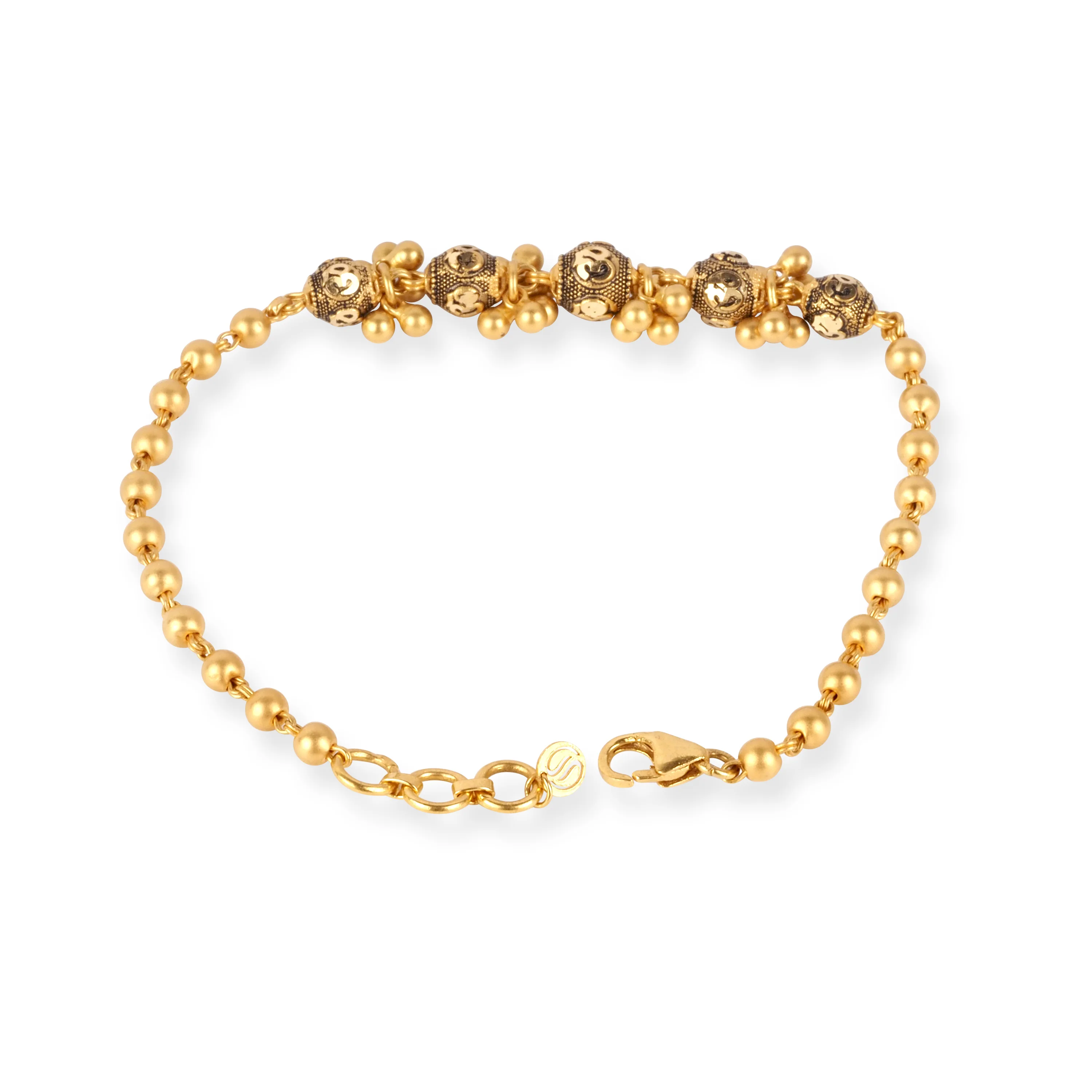 22ct Gold Bracelet with Antiquated and Brushed Finish - Gift the Gold Touch - Image 4