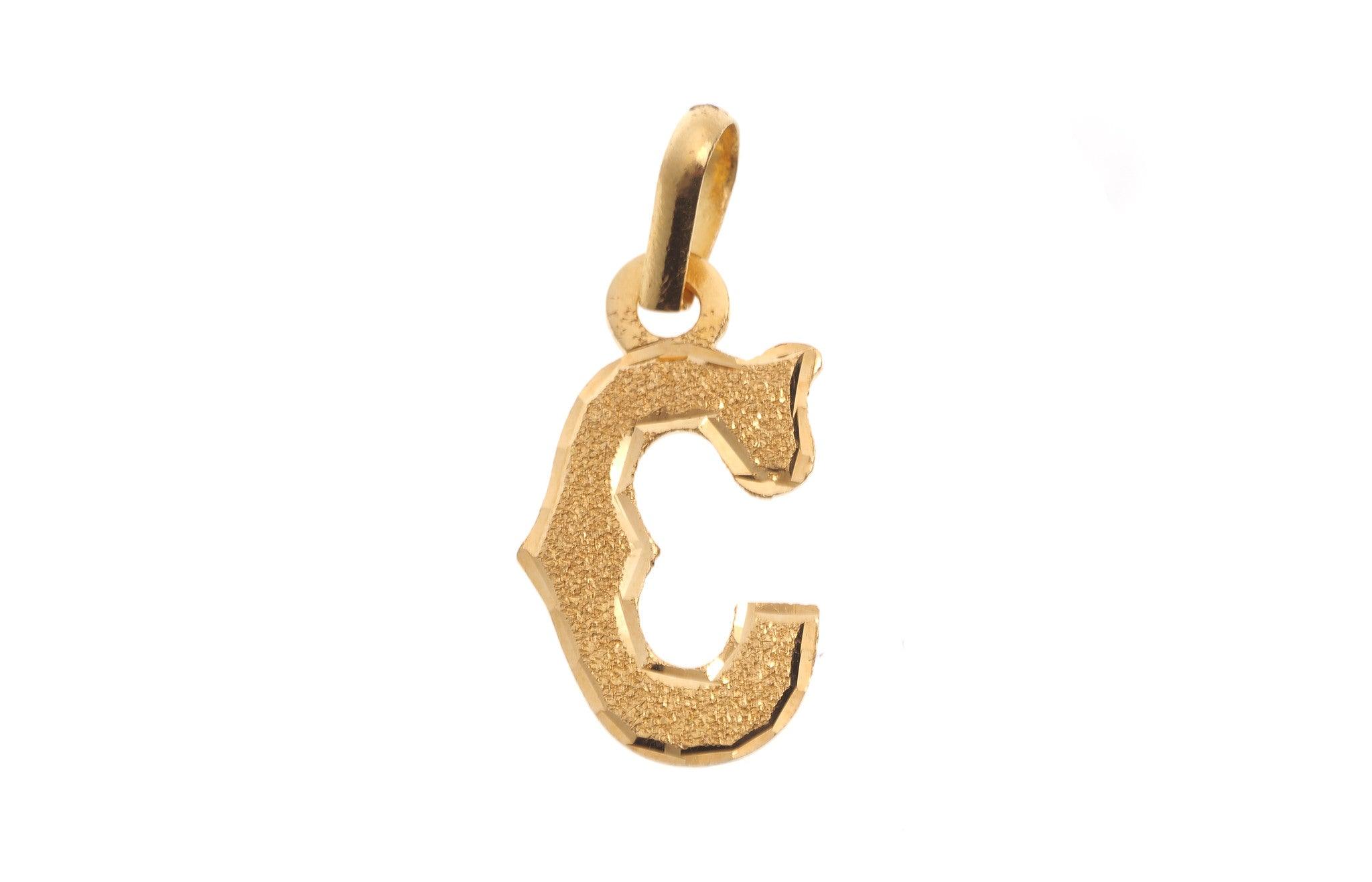 22ct Gold 'C' Initial Pendant - Premium Personal Jewellery - Image 3