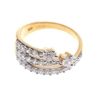 22ct Gold Swarovski Zirconia Dress Ring LR71265 - Image 3