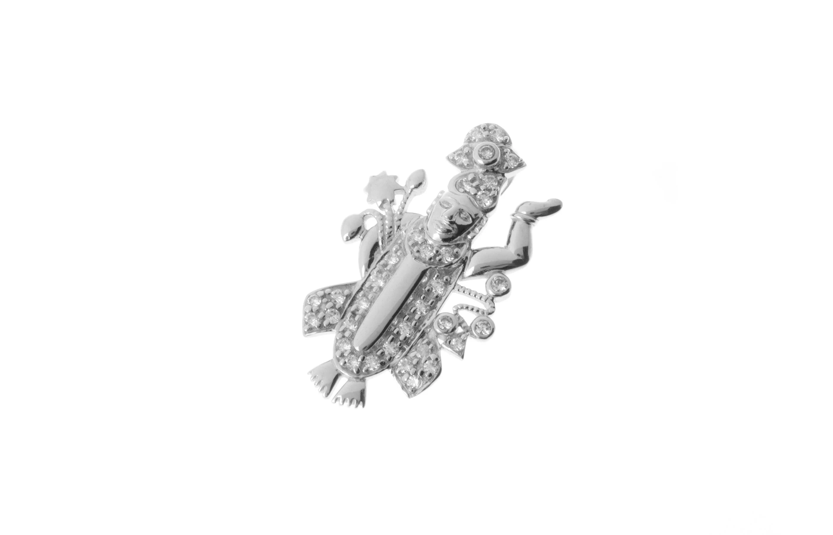 18ct / 22ct Gold Cubic Zirconia Shreenathji Pendant - Religious accessories - Image 5