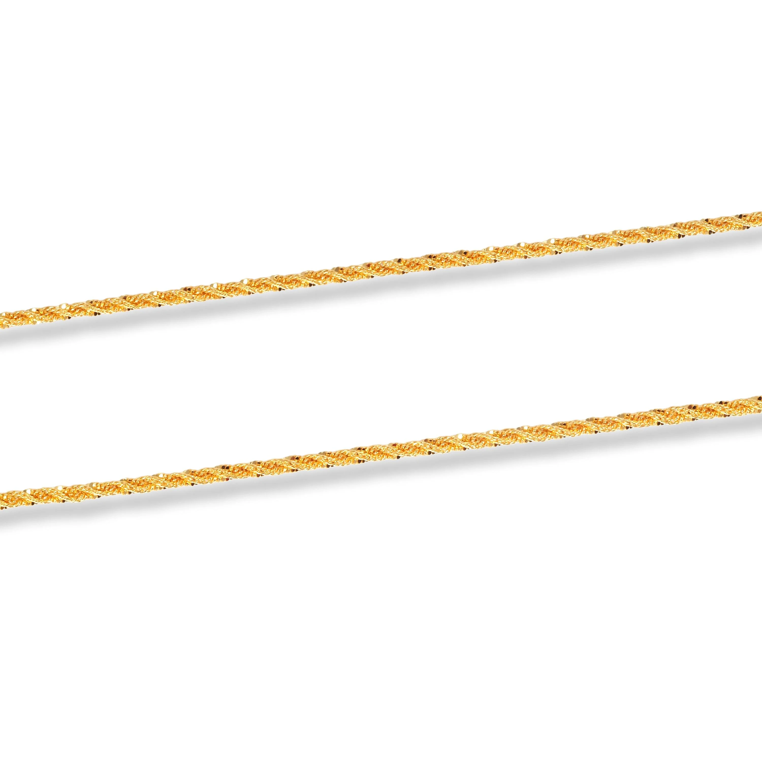 22ct Gold Fancy Rope Chain with Lobster Clasp - Luxurious Gold Rope Chain - Image 2