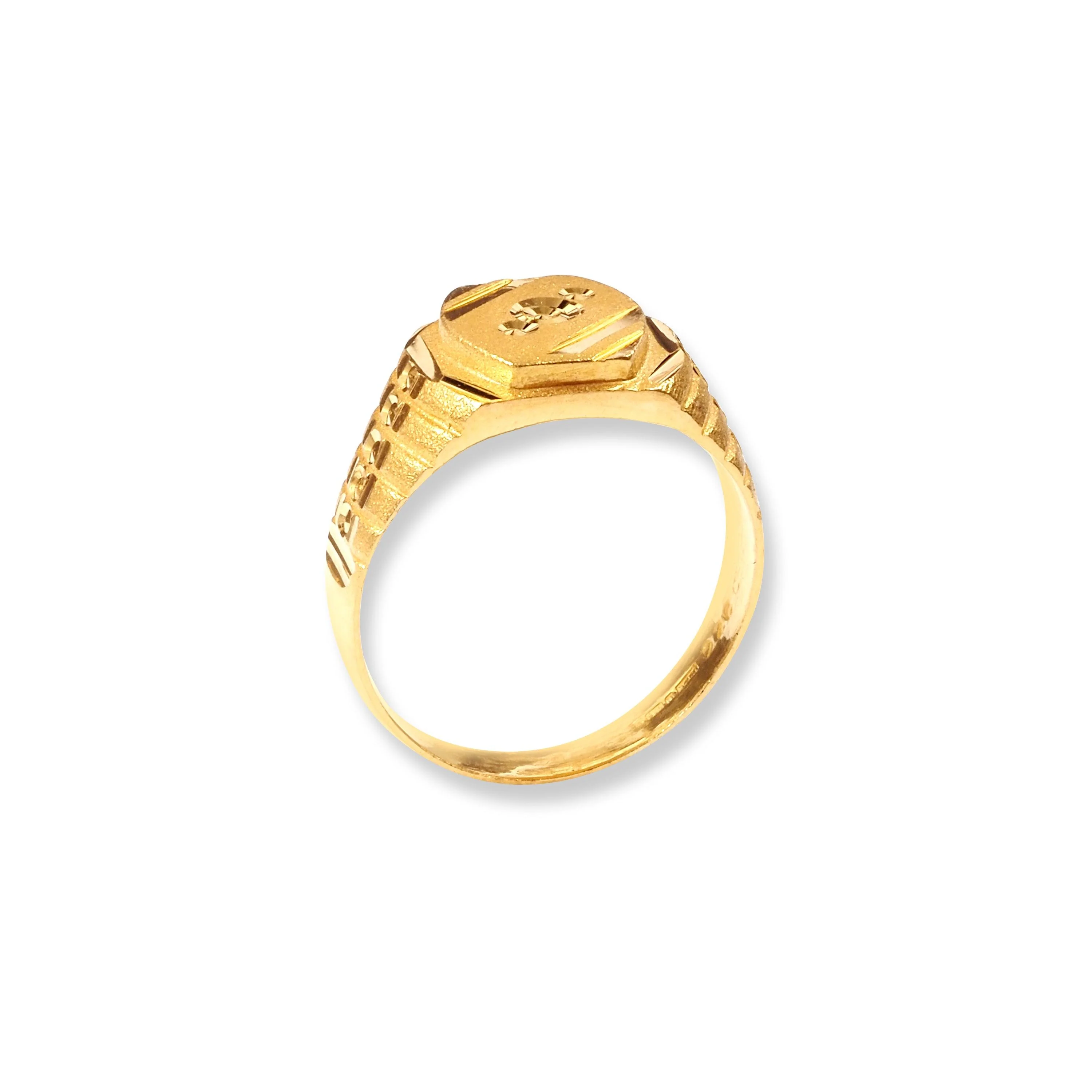 22ct Gold Gents Signet Ring GBR-8320 - Image 4