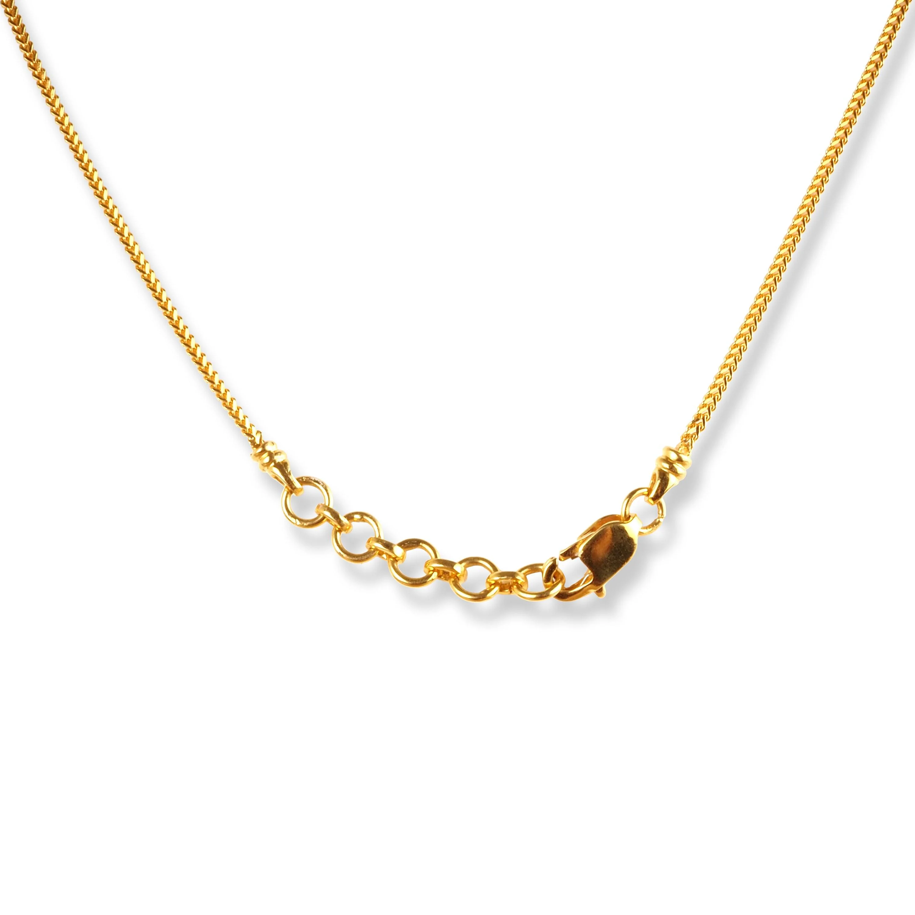 22ct Gold Necklace set with Swarovski Zirconia's and Red Stones - NS14058 - Image 5