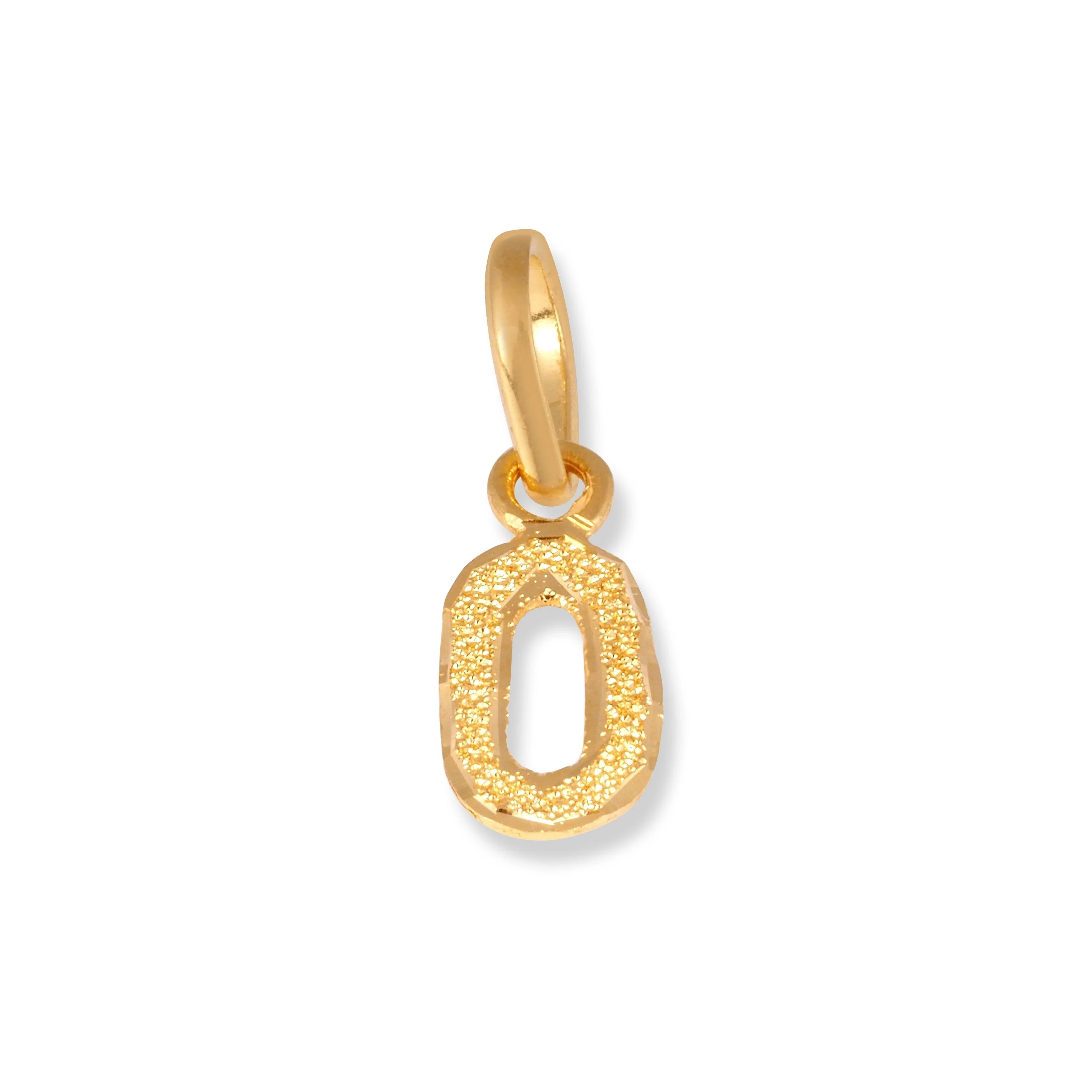22ct Gold 'O' Initial Pendant P-7047-O