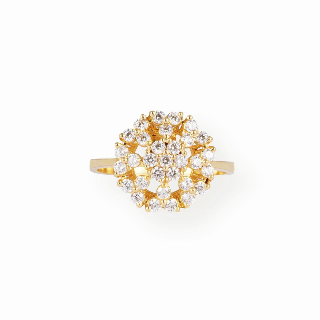 22ct Gold Ring with Cubic Zirconia | Size M½ - Image 2