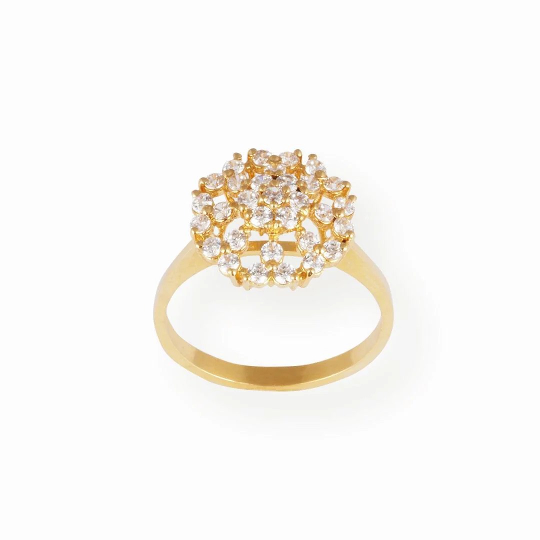22ct Gold Ring with Cubic Zirconia | Size M½ - Image 3