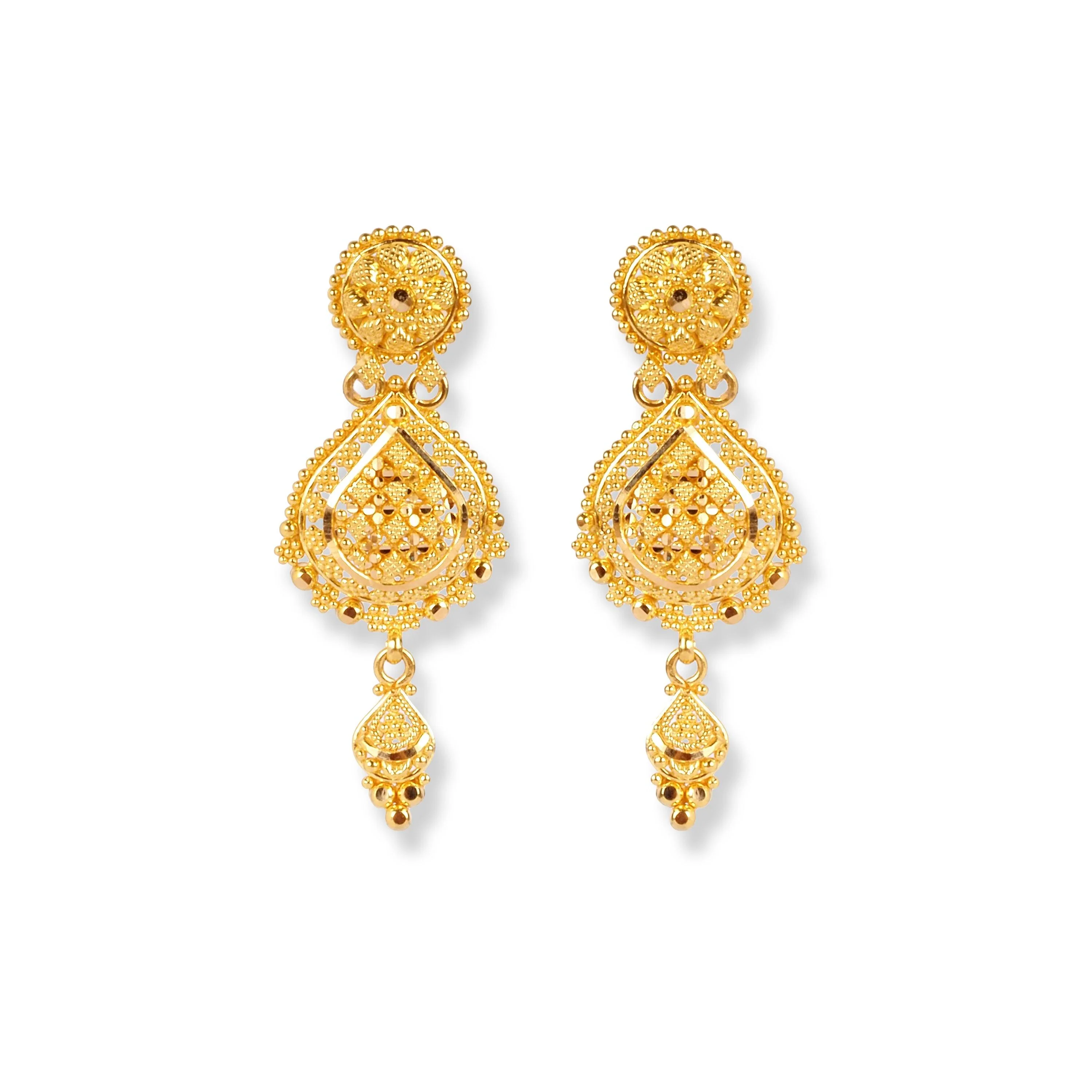 22ct Gold Set with Filigree Work - Handcrafted Jewellery - Image 3