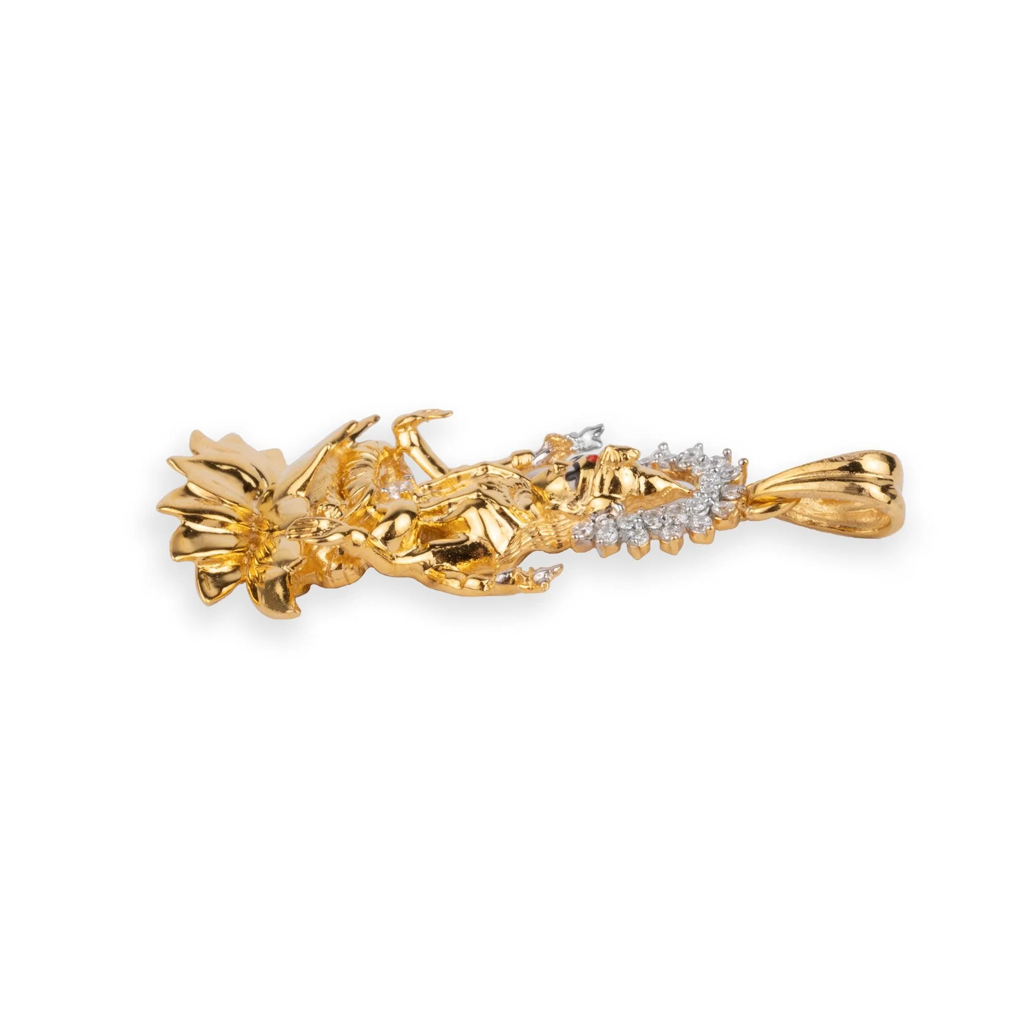 22ct Gold Swarovski Zirconia Lakshmi Pendant GP16011 - Image 2