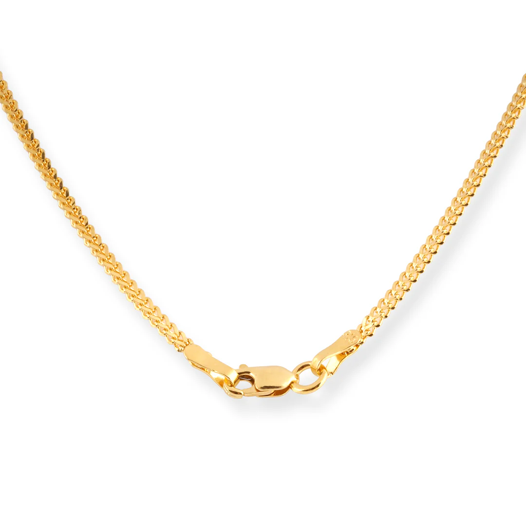 22ct Foxtail Chain – Indian Gold Necklace for Men & Women - Image 5