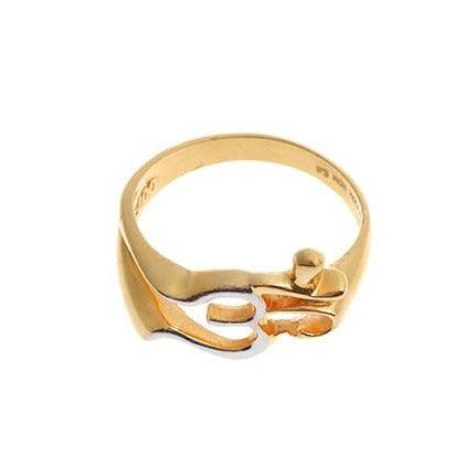 22ct Gold Two Tone Om Ring | Size M - Image 4