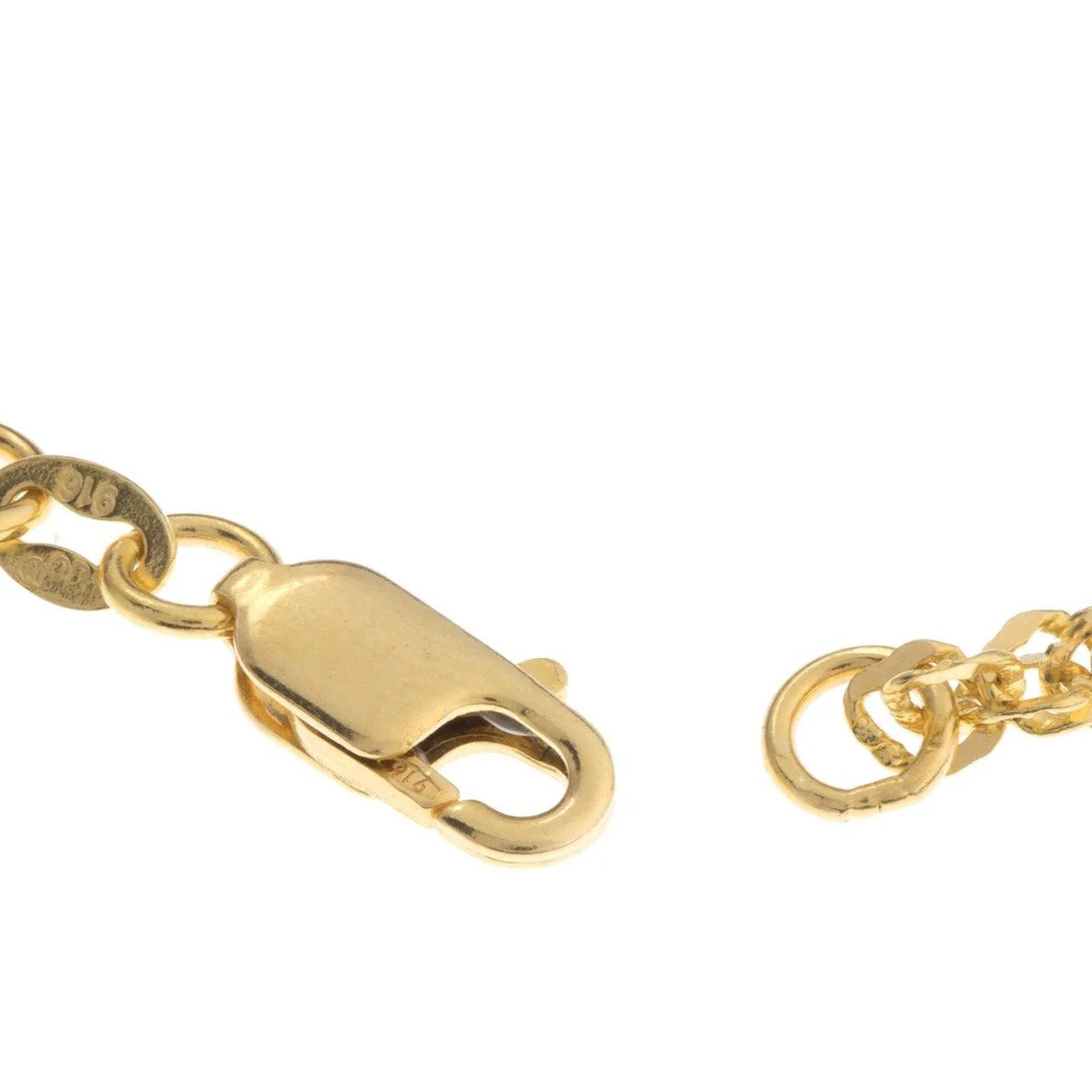 22ct Ripple Design Unisex Gold Chain with Lobster Clasp – Hallmarked - Image 4