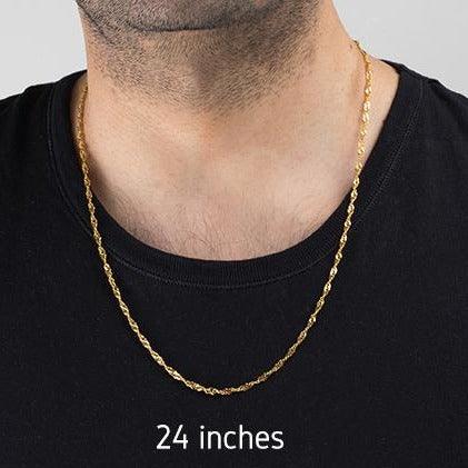 22ct Ripple Design Unisex Gold Chain with Lobster Clasp – Hallmarked - Image 6