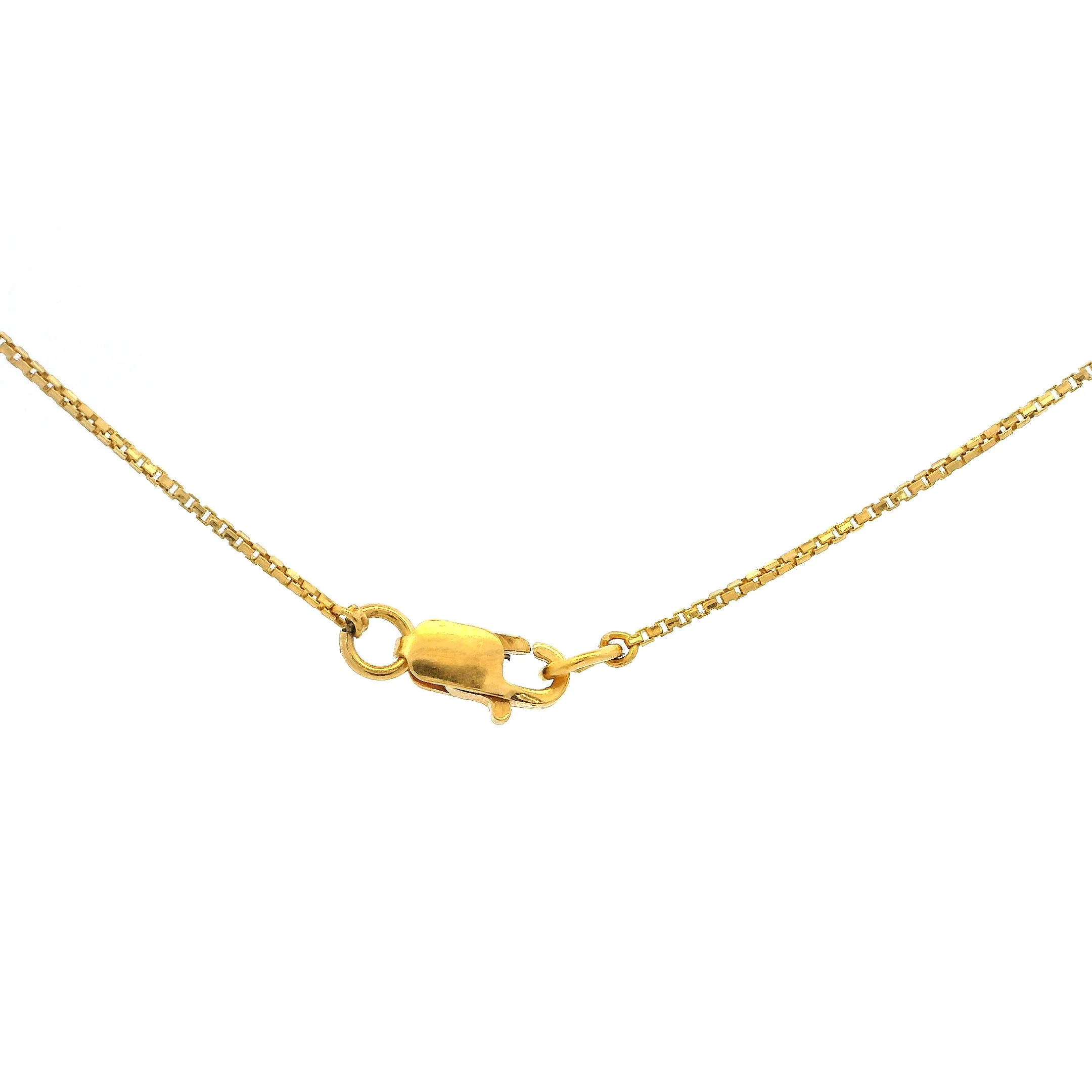 22ct Yellow Gold Chain with Rhodium Plated Beads & Lobster Clasp – Elegant & Durable | 18 Inches - Image 2