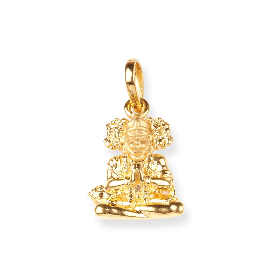 22ct Yellow Gold Hanuman Design Pendant - Panchmukhi Hamuman