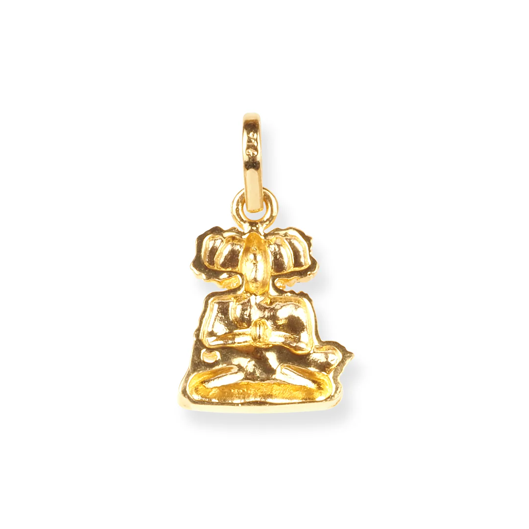 22ct Yellow Gold Hanuman Design Pendant - Panchmukhi Hamuman - Image 2