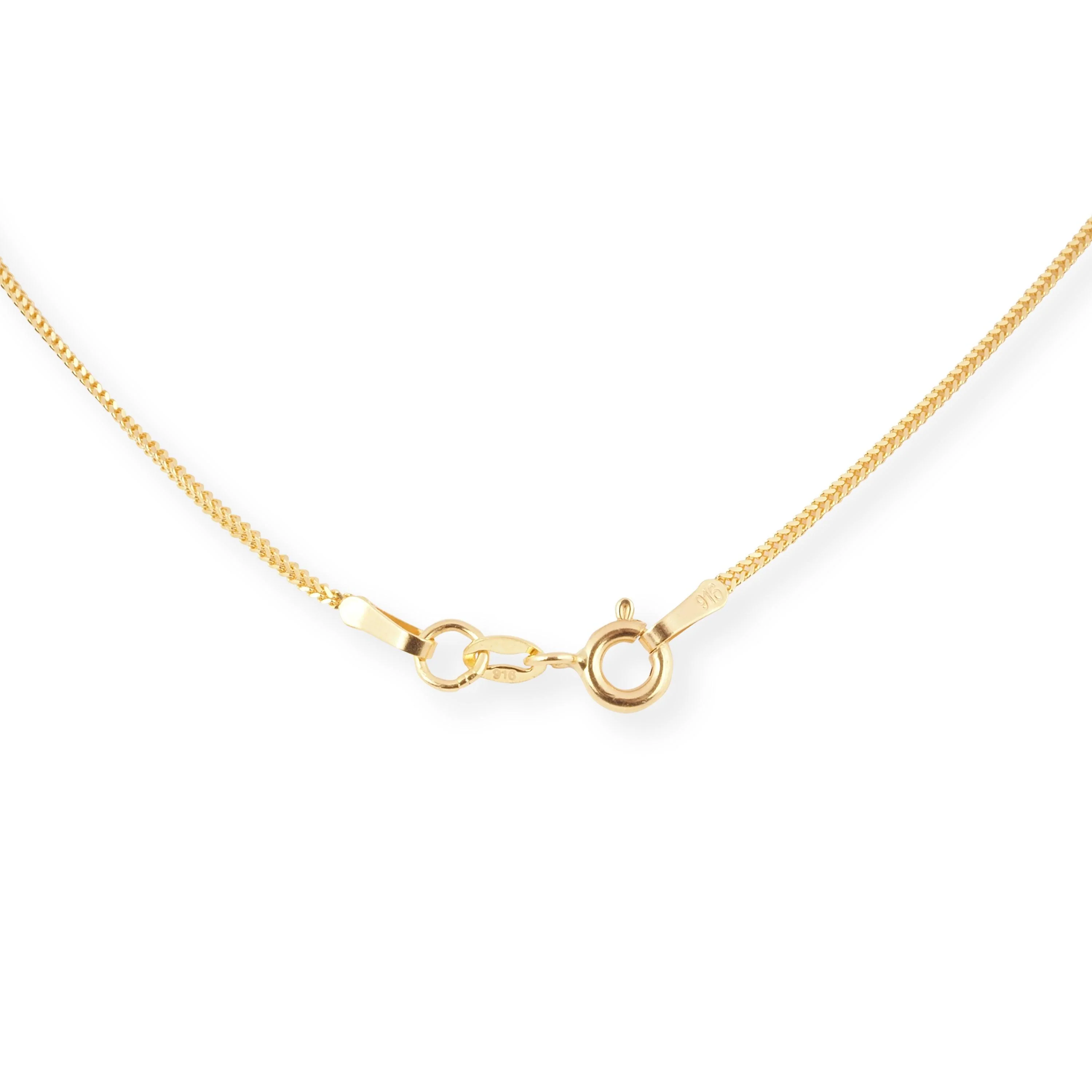 22ct Yellow Gold Necklace and Earrings Set with Turquoise and Cubic Zirconia Stones – Round Pendant Jewellery Suite - Image 6