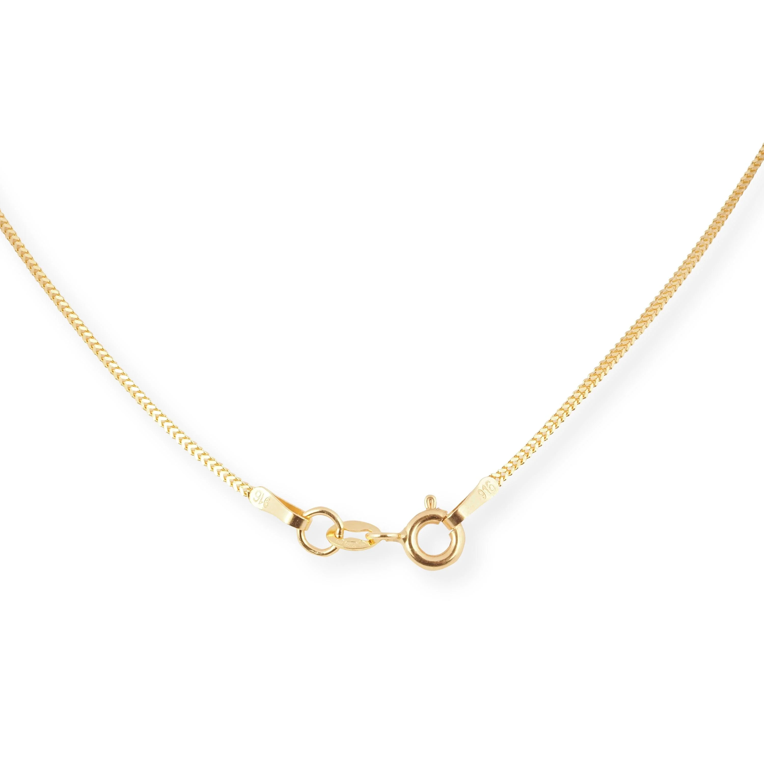 22ct Yellow Gold Necklace & Earrings Set with Green Cubic Zirconia Stones – Elegant Women’s Jewellery - Image 5
