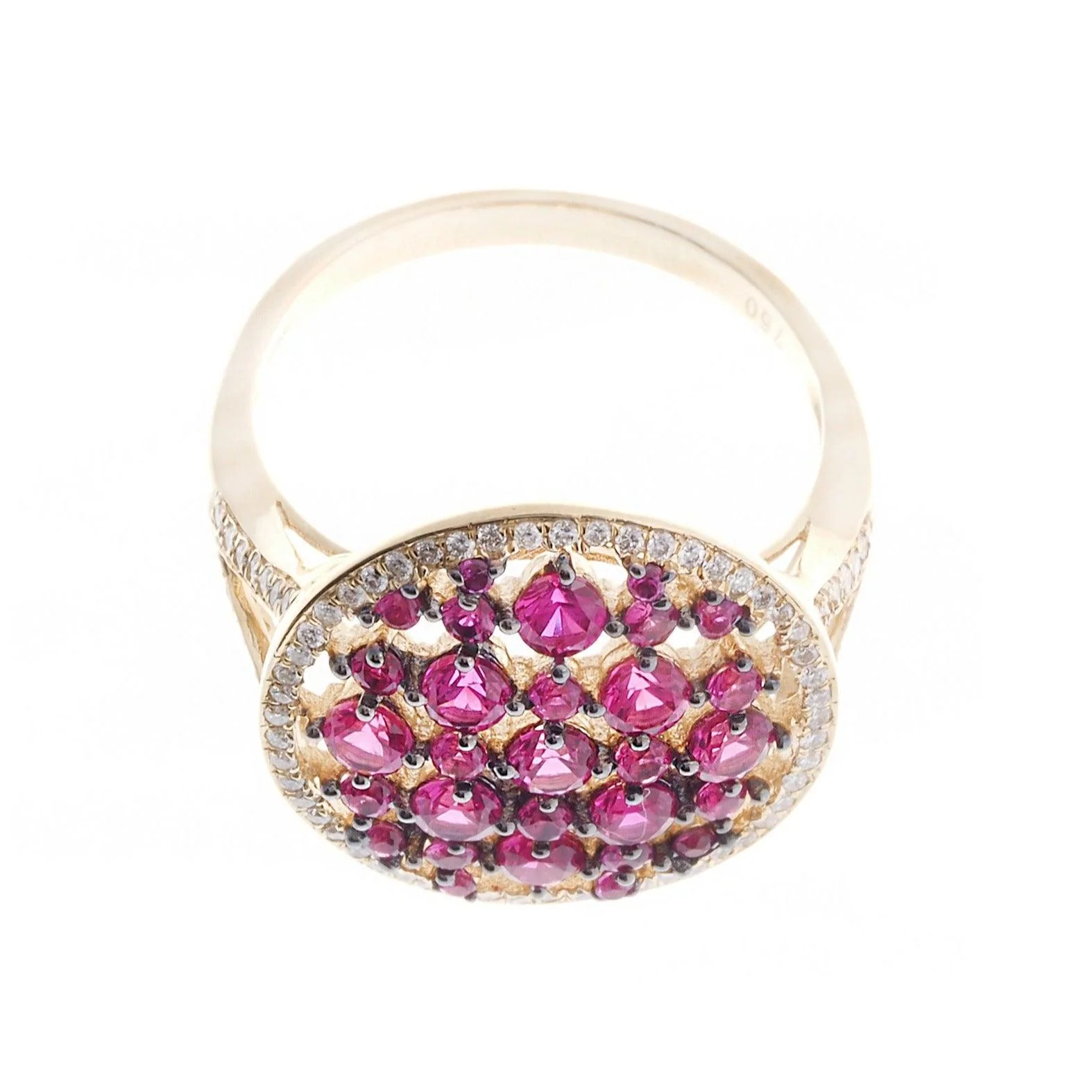 18ct Yellow Gold Diamond and Ruby Dress Ring HF04968R-R-R - Image 3