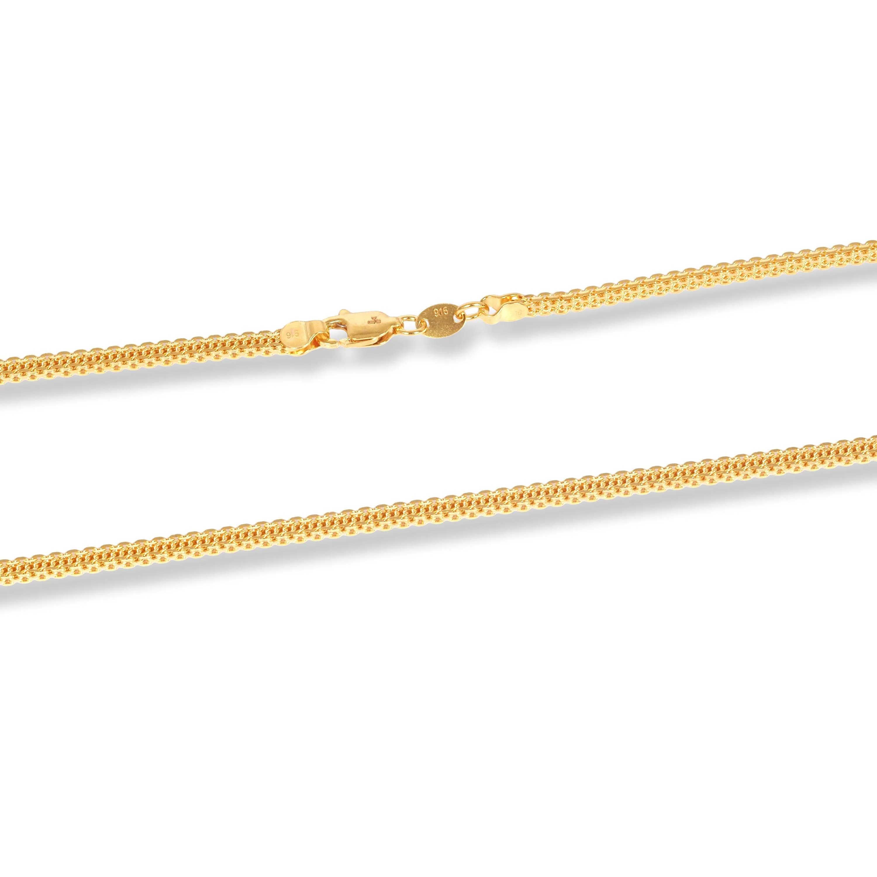 22ct Gold Fancy Dovetail Chain with Lobster Clasp - Elegant Gold Chain - Image 3