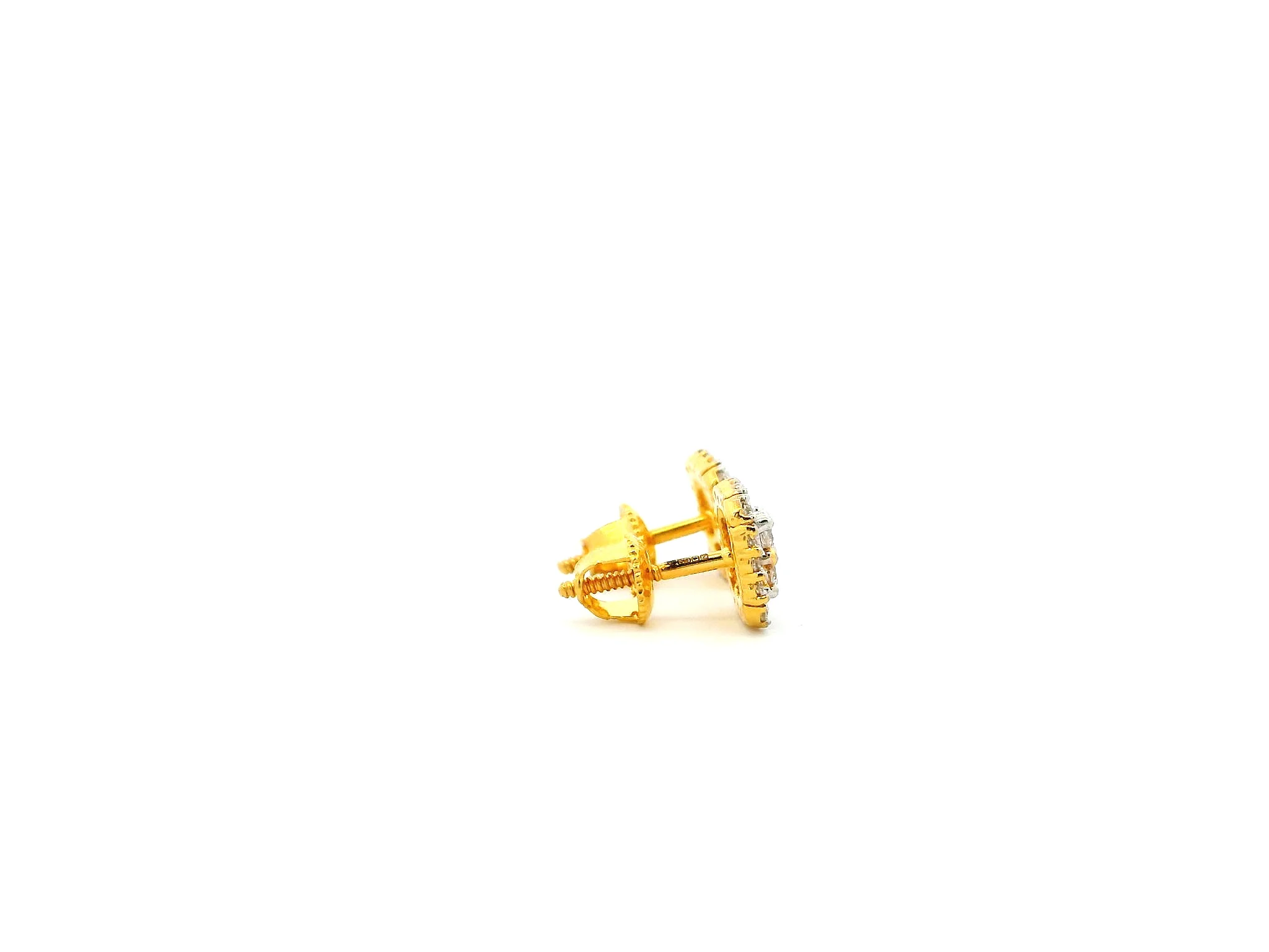 22ct Yellow Gold Earrings with Cubic Zirconia Stones | Elegant & Timeless Jewellery - Image 3